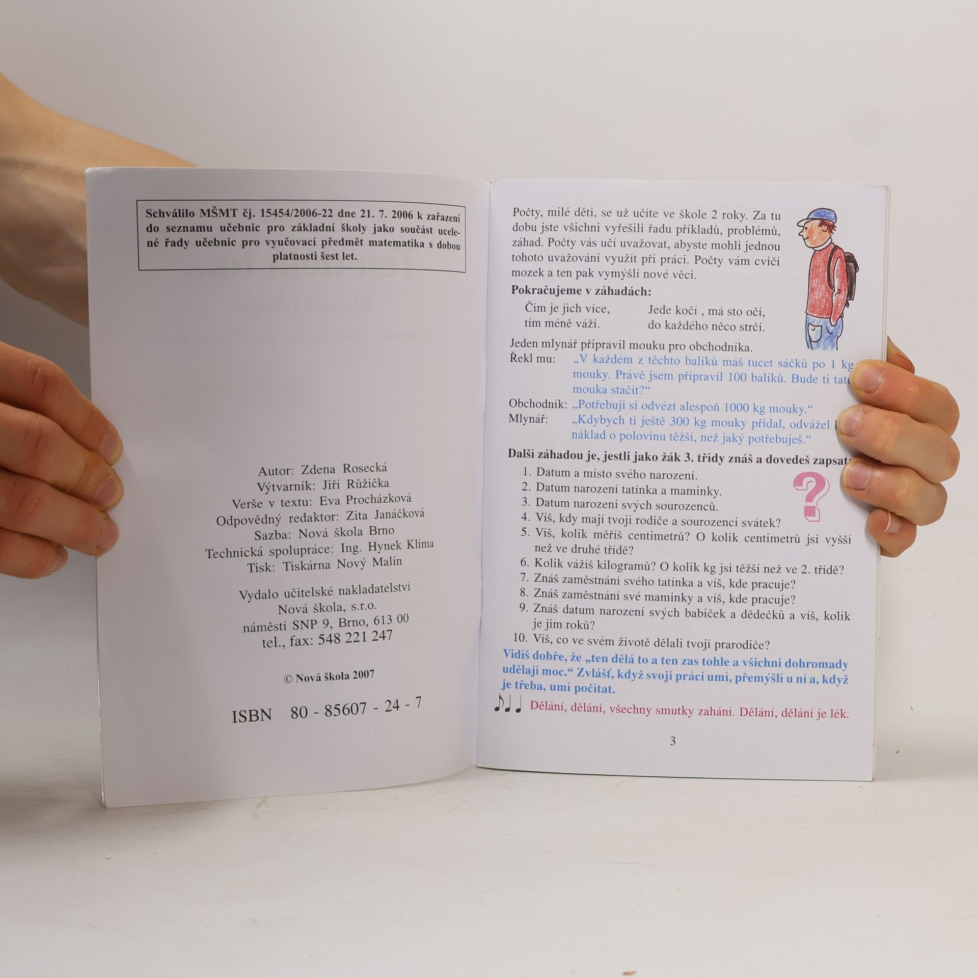 Zdena Rosecká Počítej a zamýšlej se : učebnice matematiky pro 3. ročník