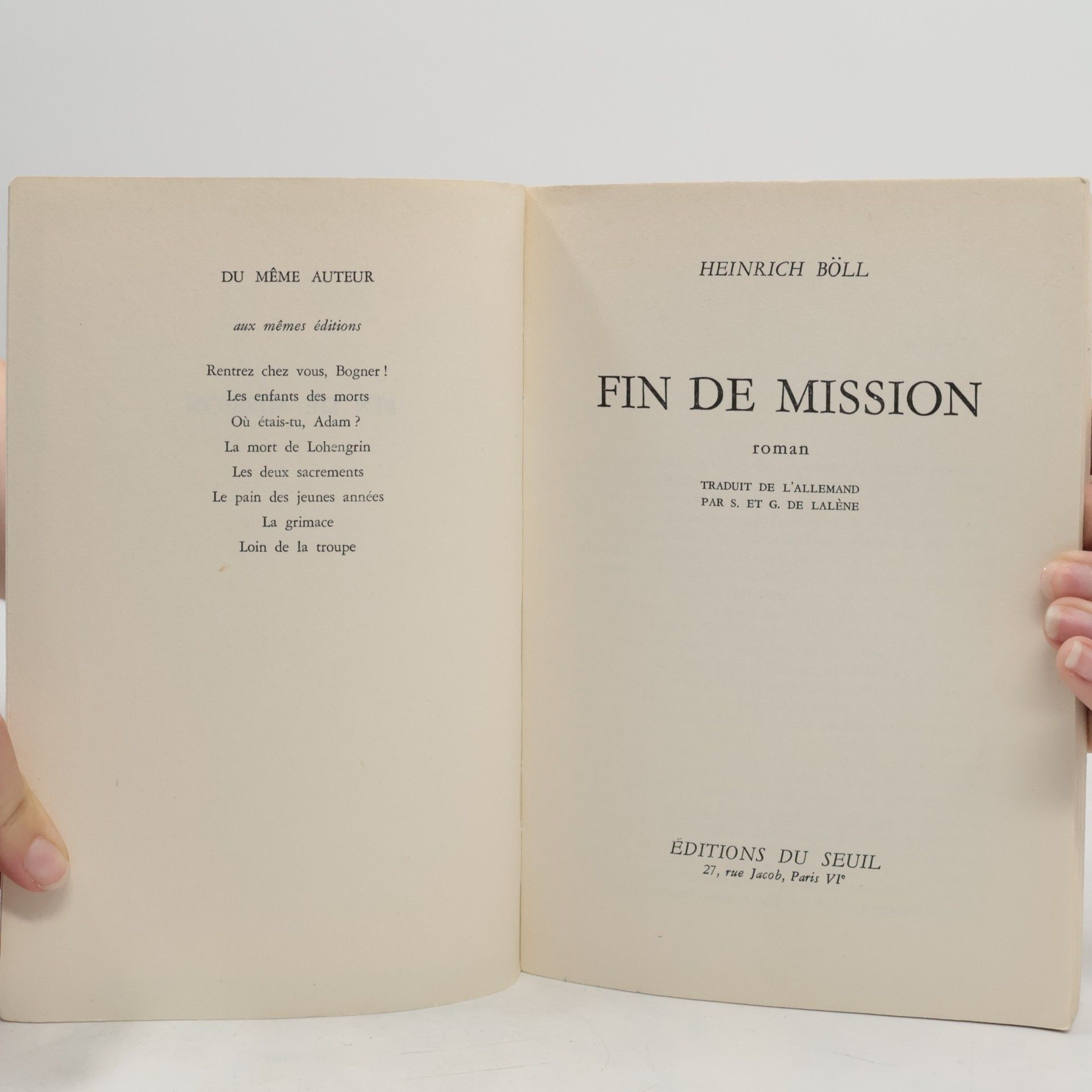 Heinrich Böll Fin de mission
