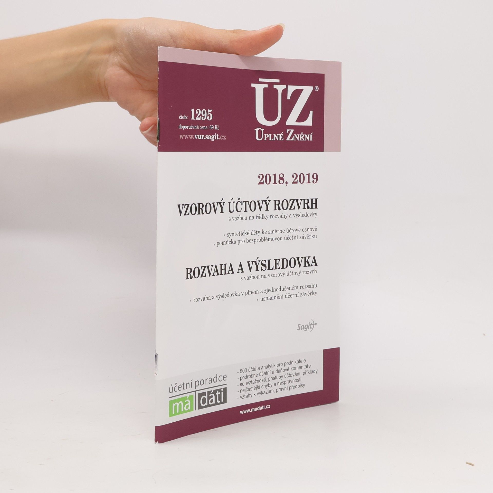 Collectif d'auteurs ÚZ č. 1295 - Vzorový účtový rozvrh 2018, 2019, Rozvaha a výsledovka 2018, 2019