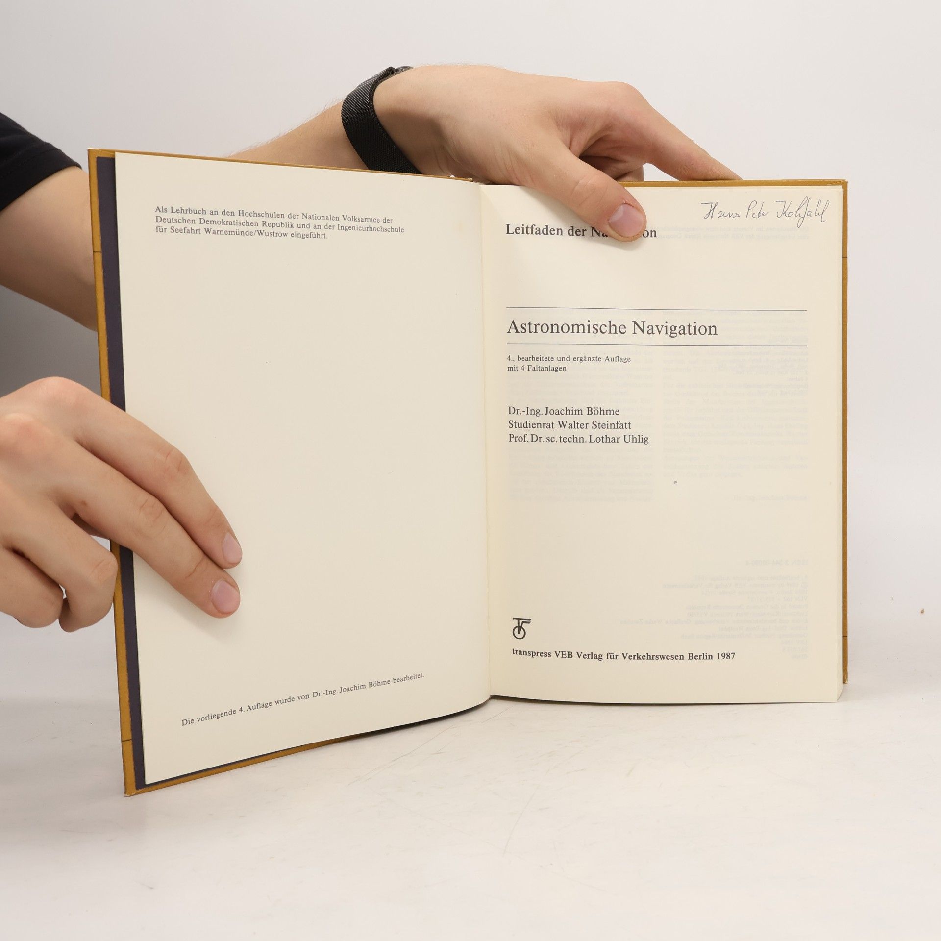 Hans-Joachim Boehmer Leitfaden der Navigation: Astronomische Navigation