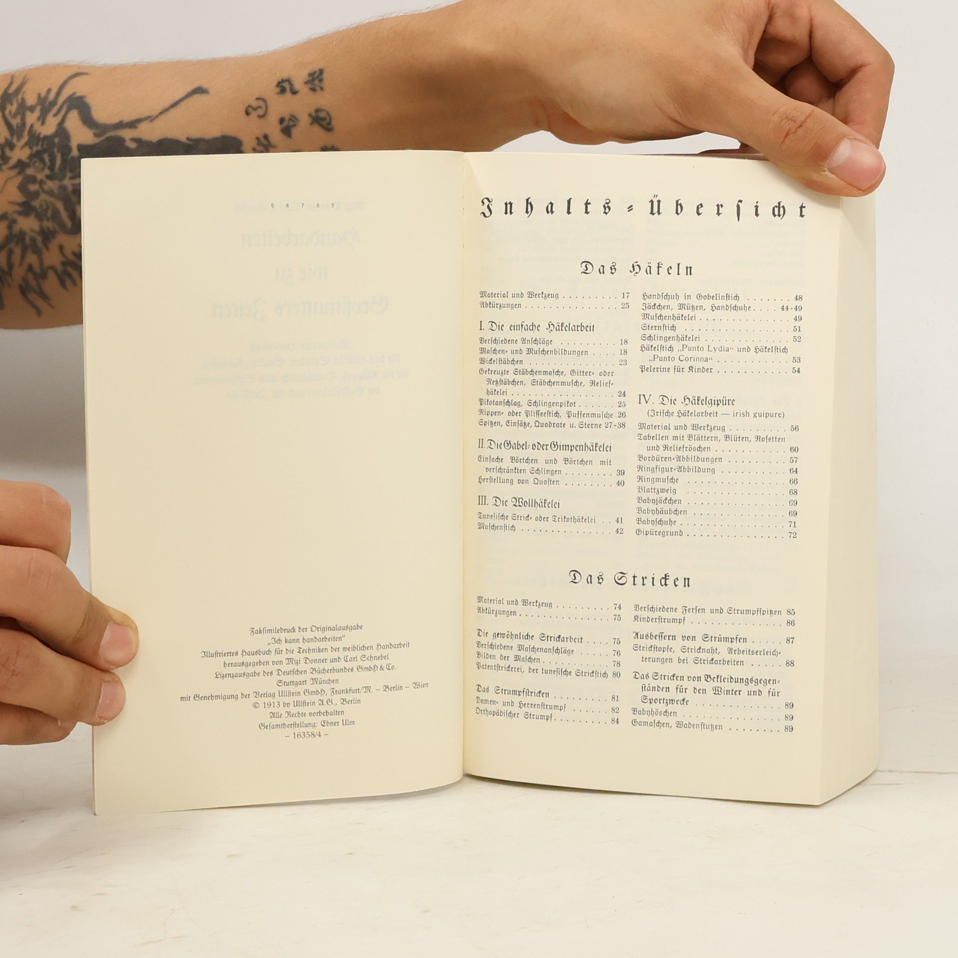 Mizi Donner Handarbeiten. Wie zu Großmutters Zeiten. Reprint vor 1913