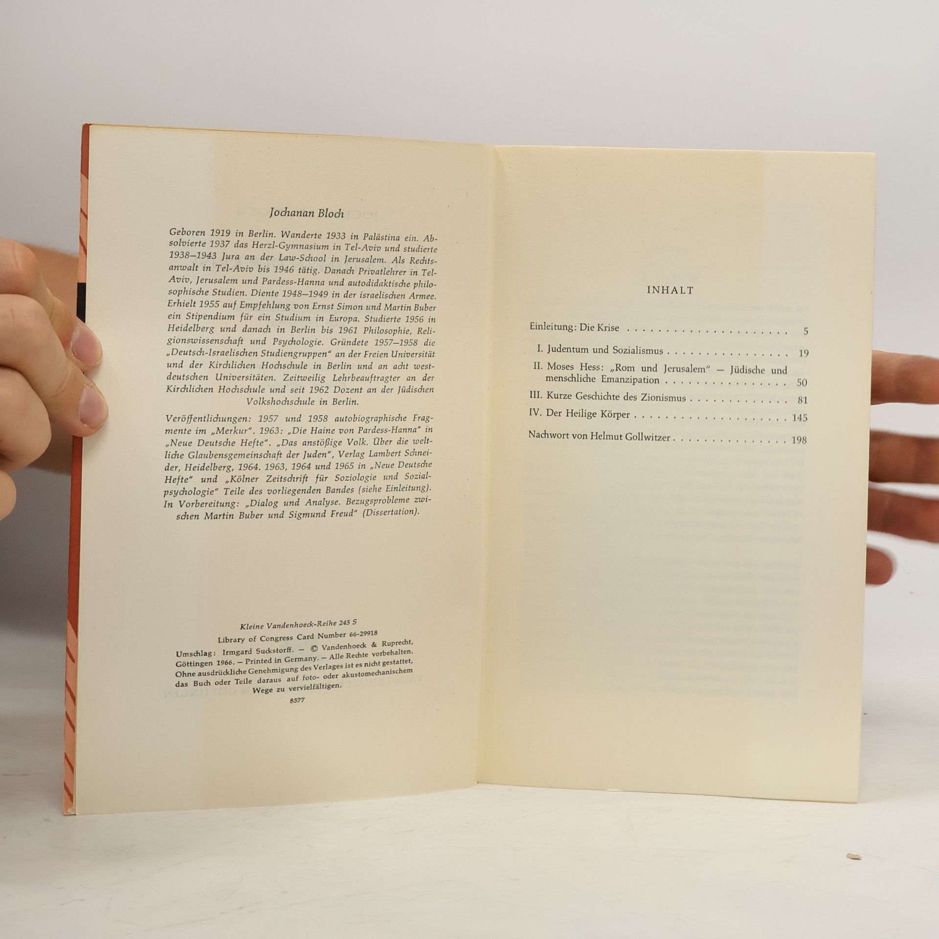 Jochanan Bloch Judentum in der Krise : Emanzipation, Sozialismus und Zionismus