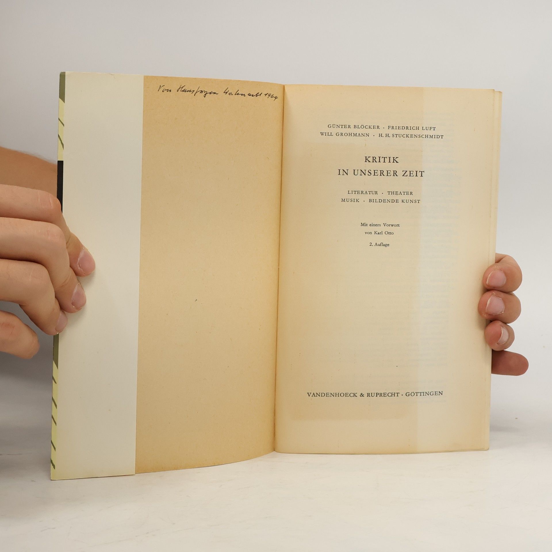 Hans Heinz Stuckenschmidt Kritik in unserer Zeit : Literatur, Theater, Musik, Bildende Kunst