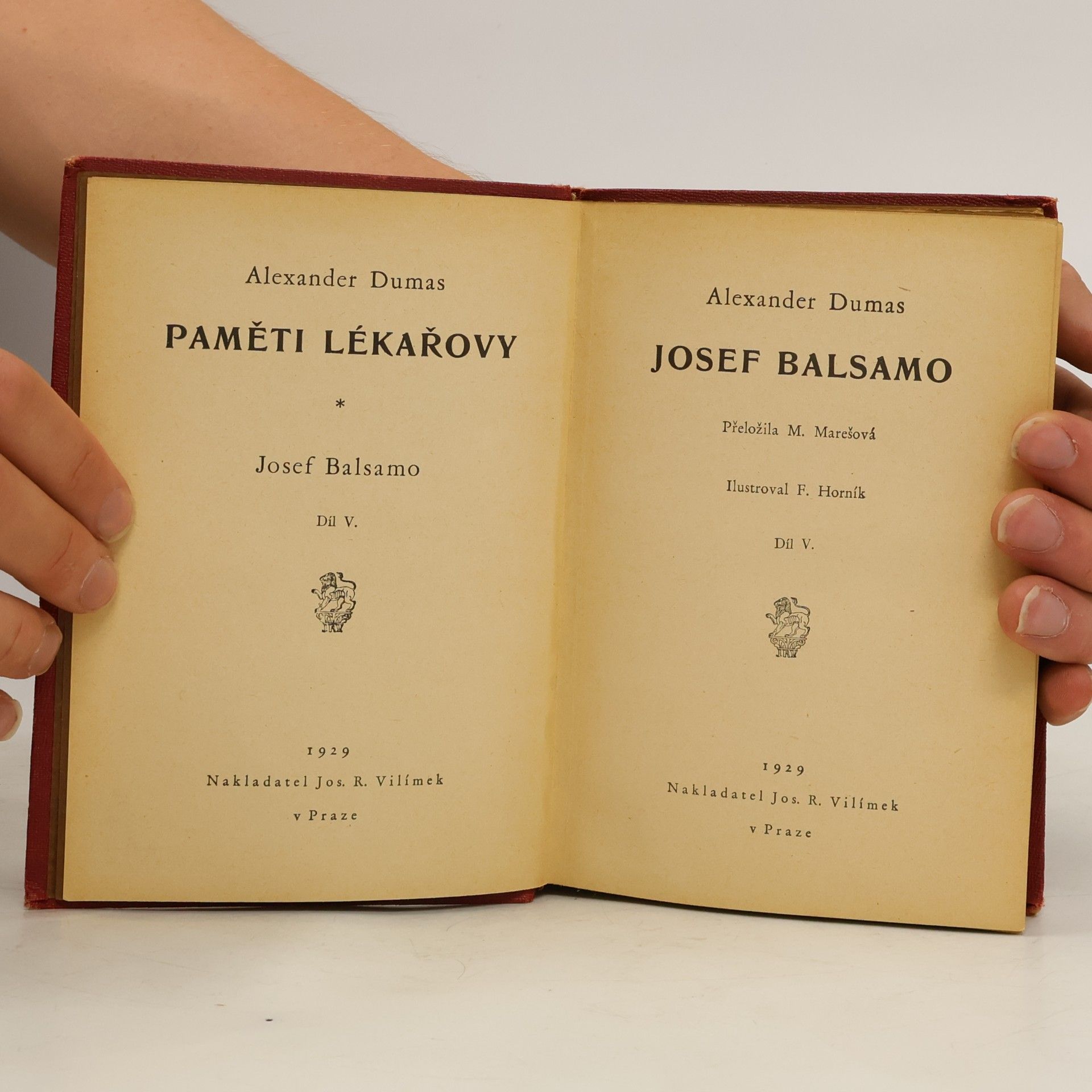 Alexandre Dumas starší Paměti lékařovy. Joseph Balsamo V