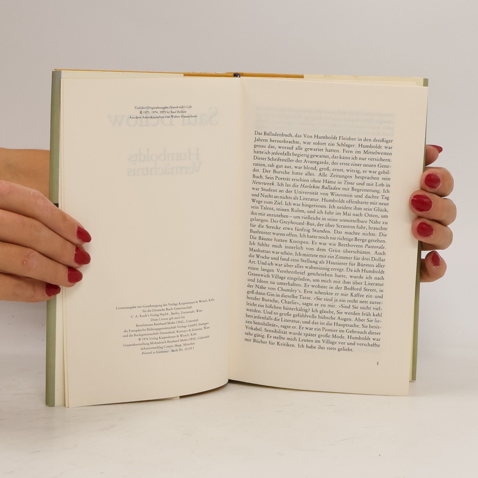 Saul Bellow Humboldts Vermächtnis