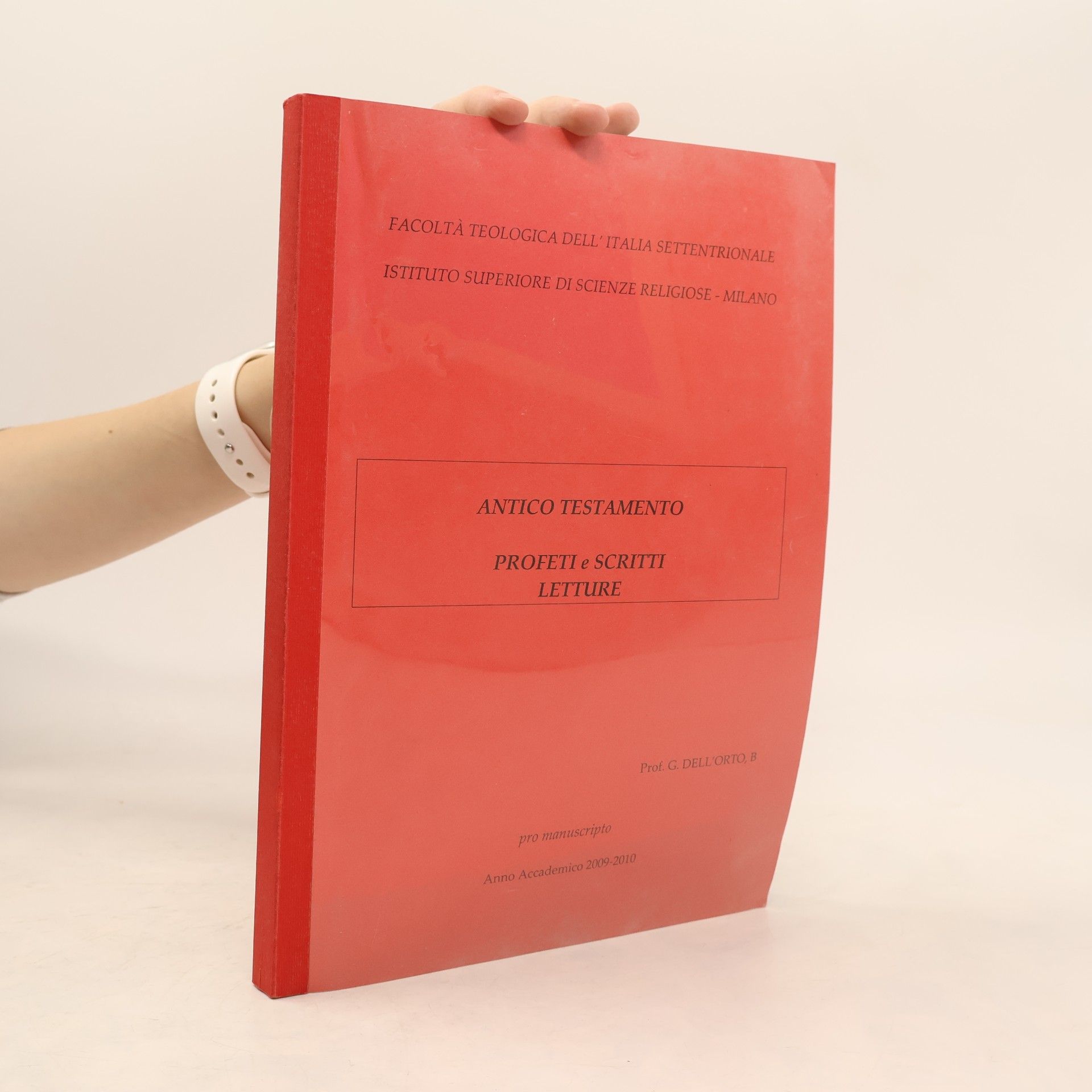 G. Dell'Orto Antico testamento. Profeti e scritti letture