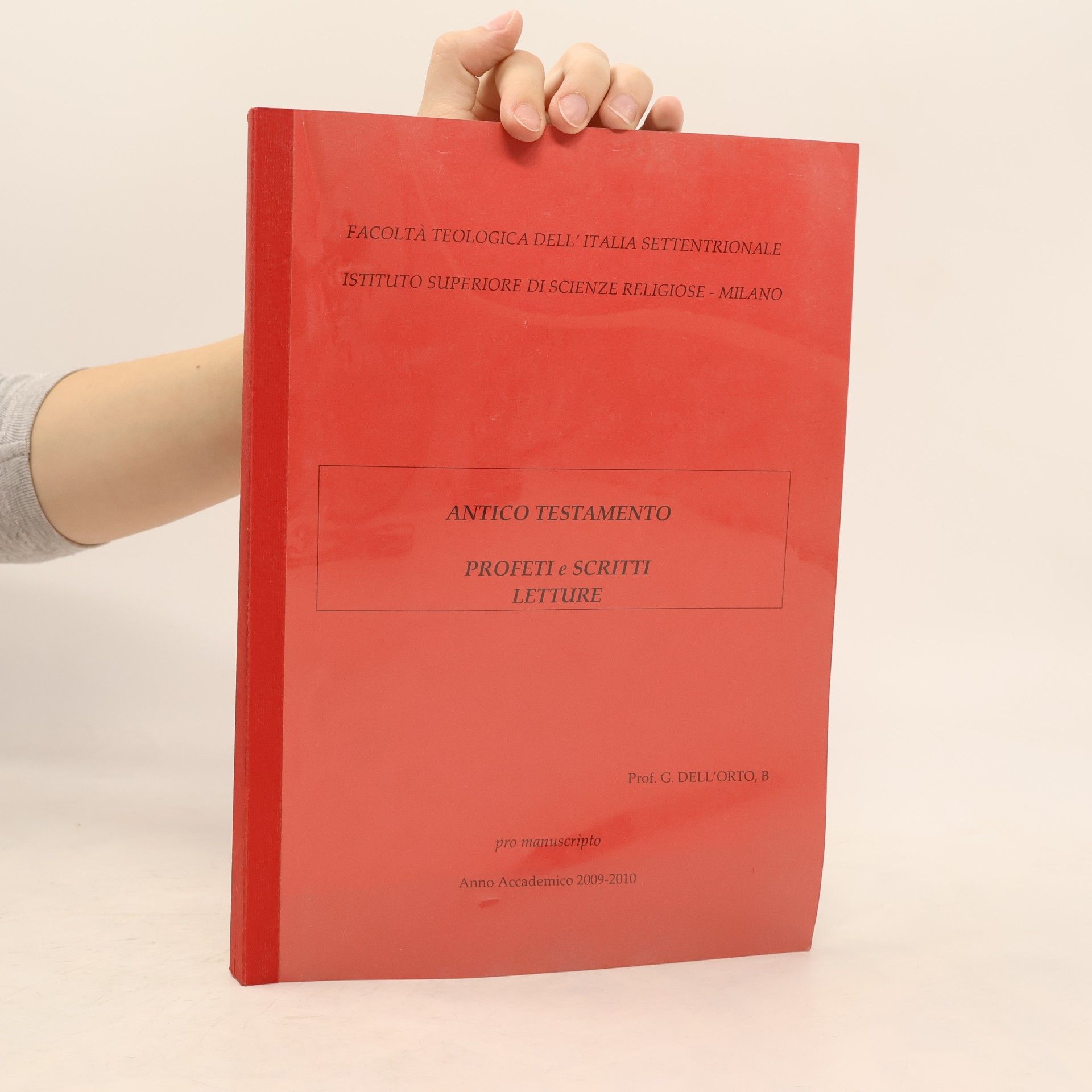 G. Dell'Orto Antico testamento. Profeti e scritti letture