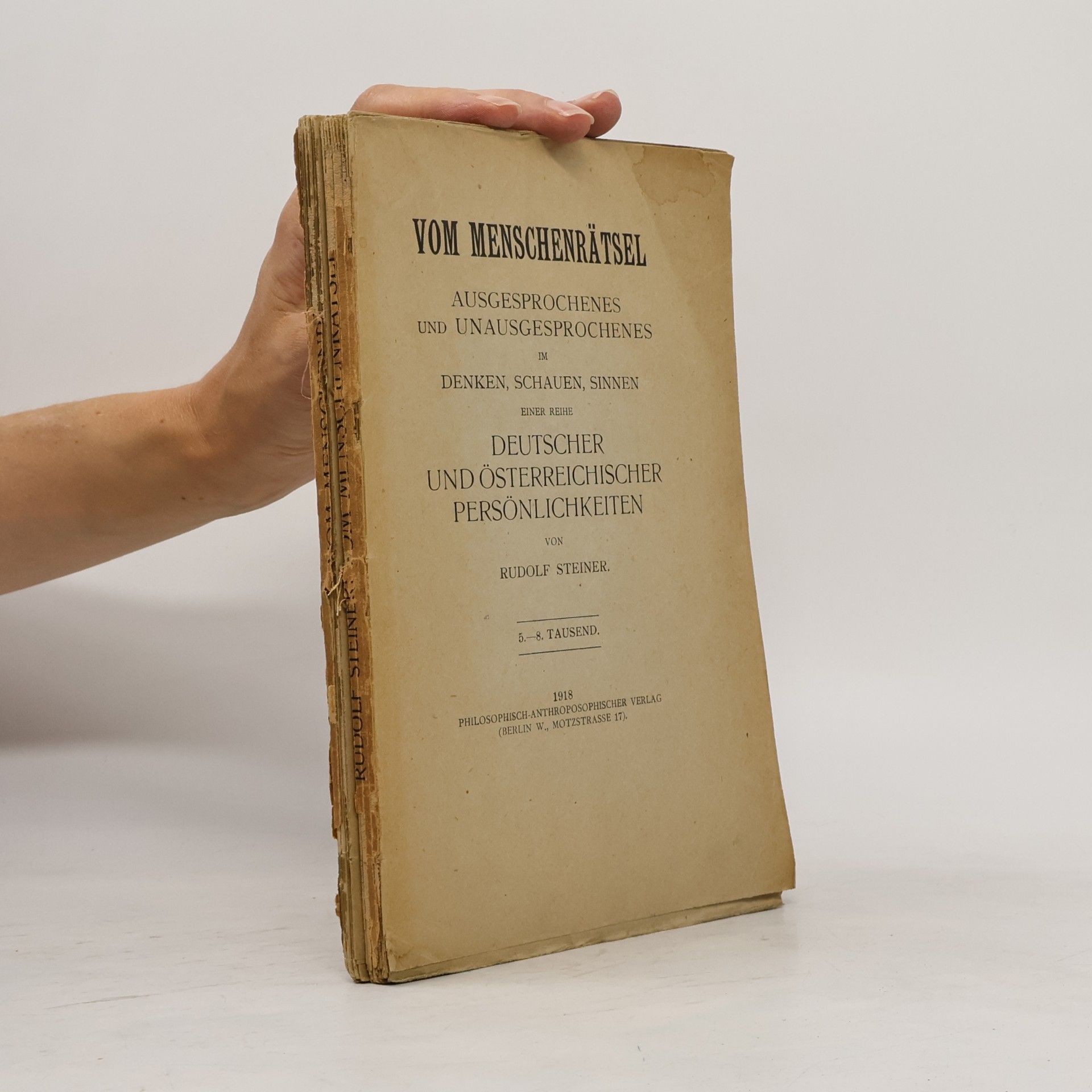 Rudolf Steiner Vom Menschenrätsel