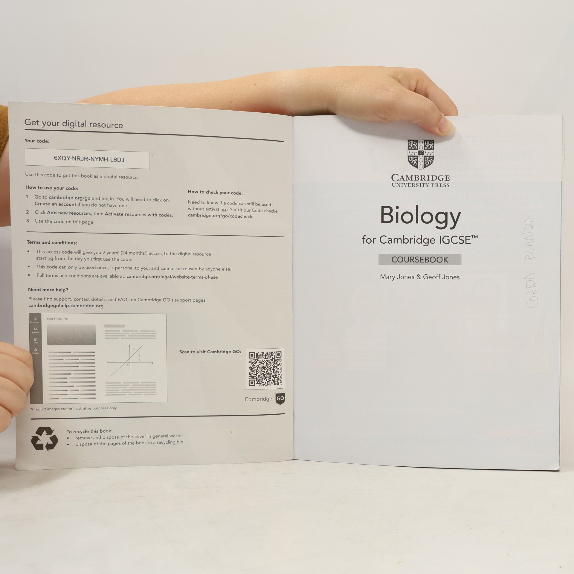 Mary Jones Cambridge IGCSE™ Biology Coursebook with Digital Access (2 Years) - Fourth Edition