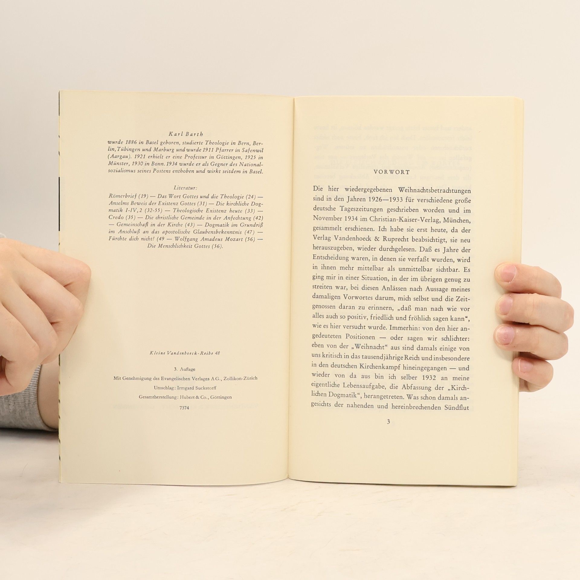 Karl Barth Weihnacht