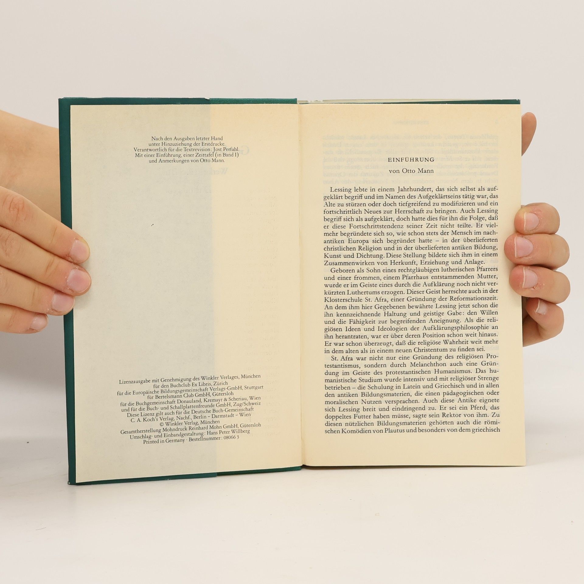 Gotthold Ephraim Lessing Lessing Werke I