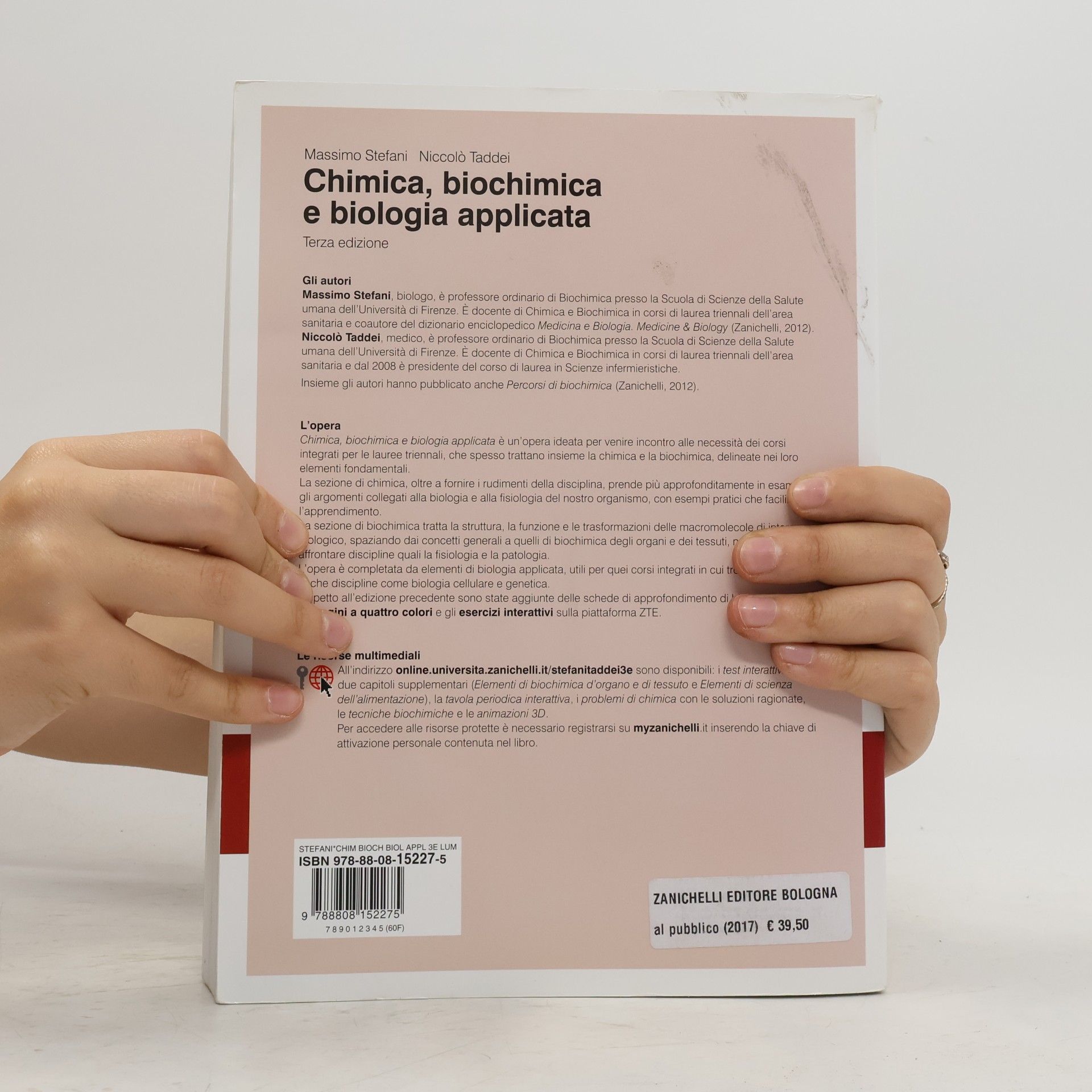 Massimo Stefani Chimica, biochimica e biologia applicata. Con e-book