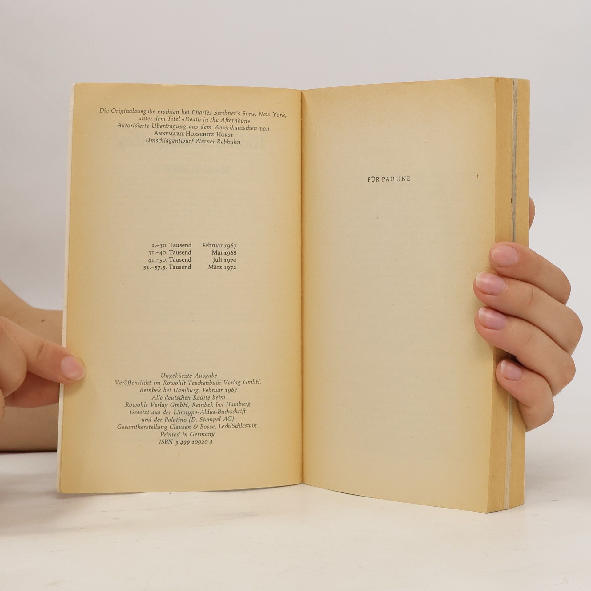 Ernest Hemingway Tod am Nachmittag
