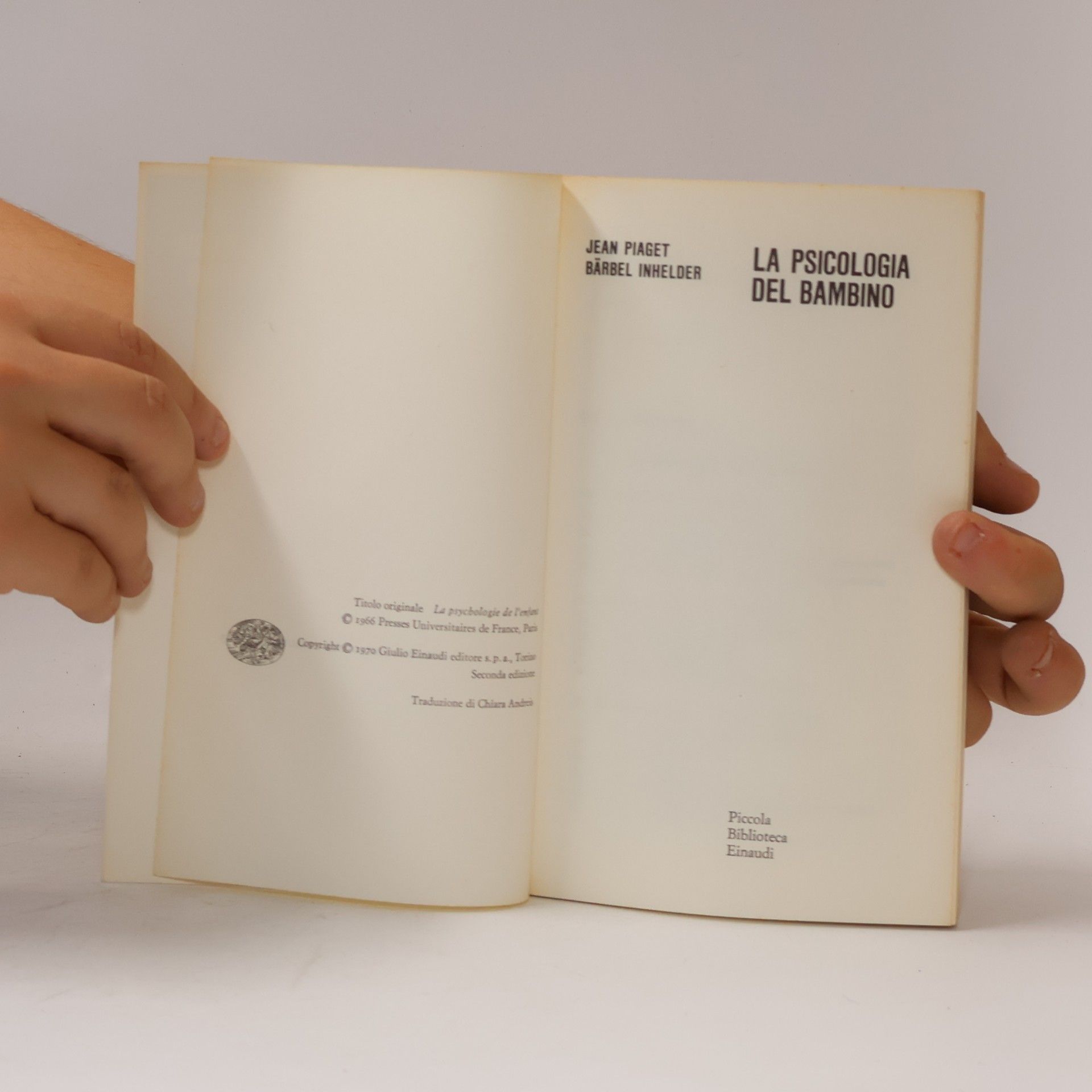 Jean Piaget La psicologia del bambino