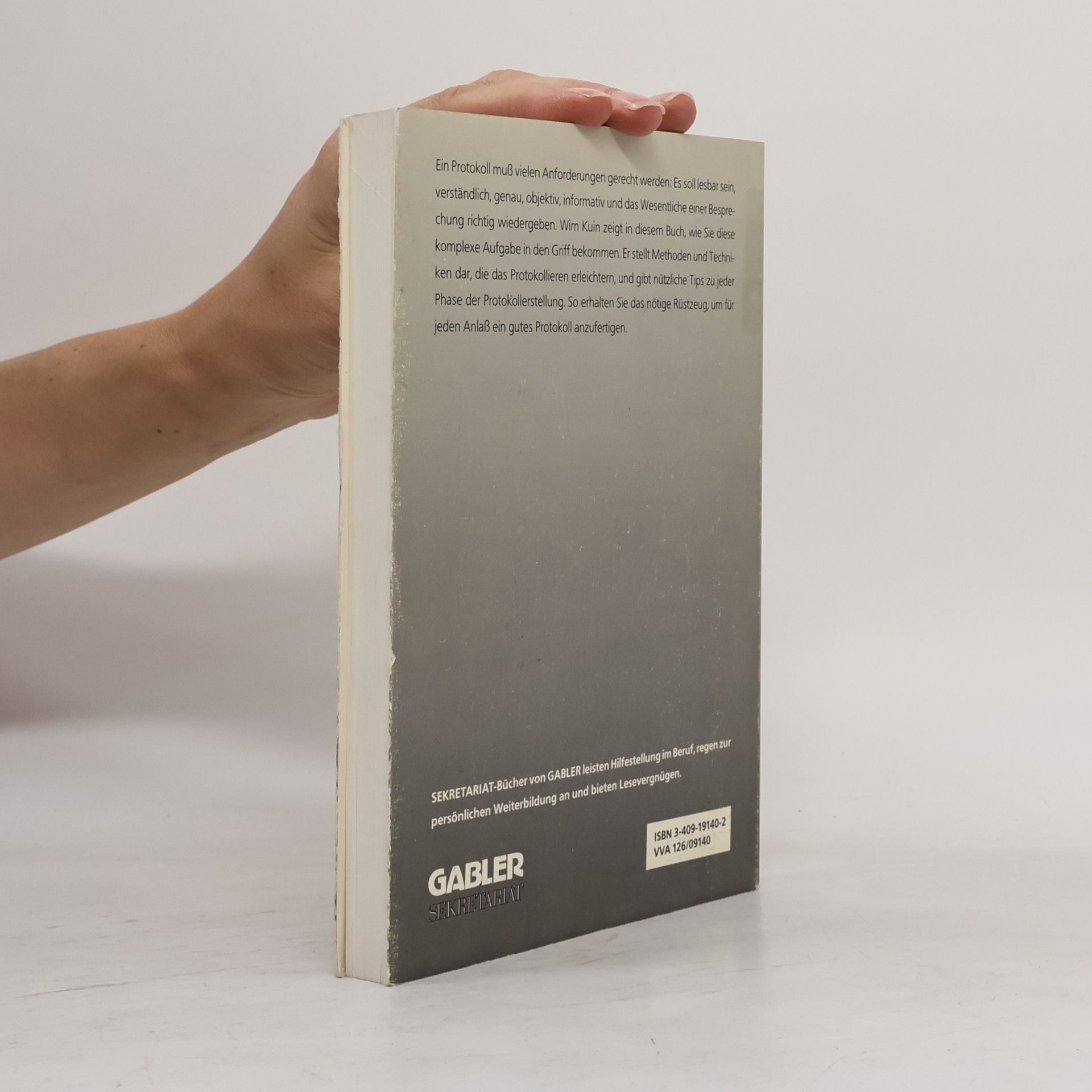 Wim Kuin Gabler Sekretariat: Protokoll