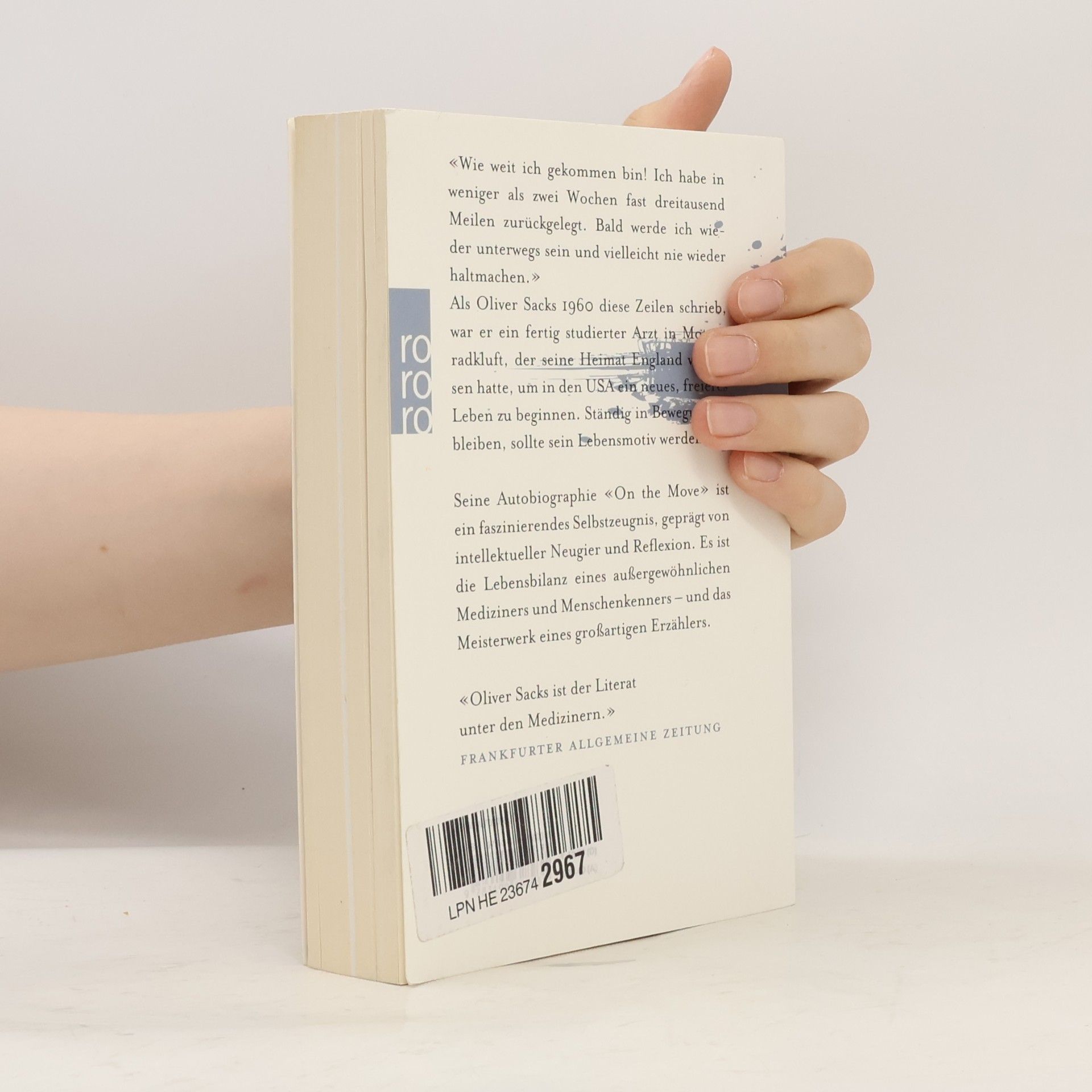 Oliver Sacks On the move