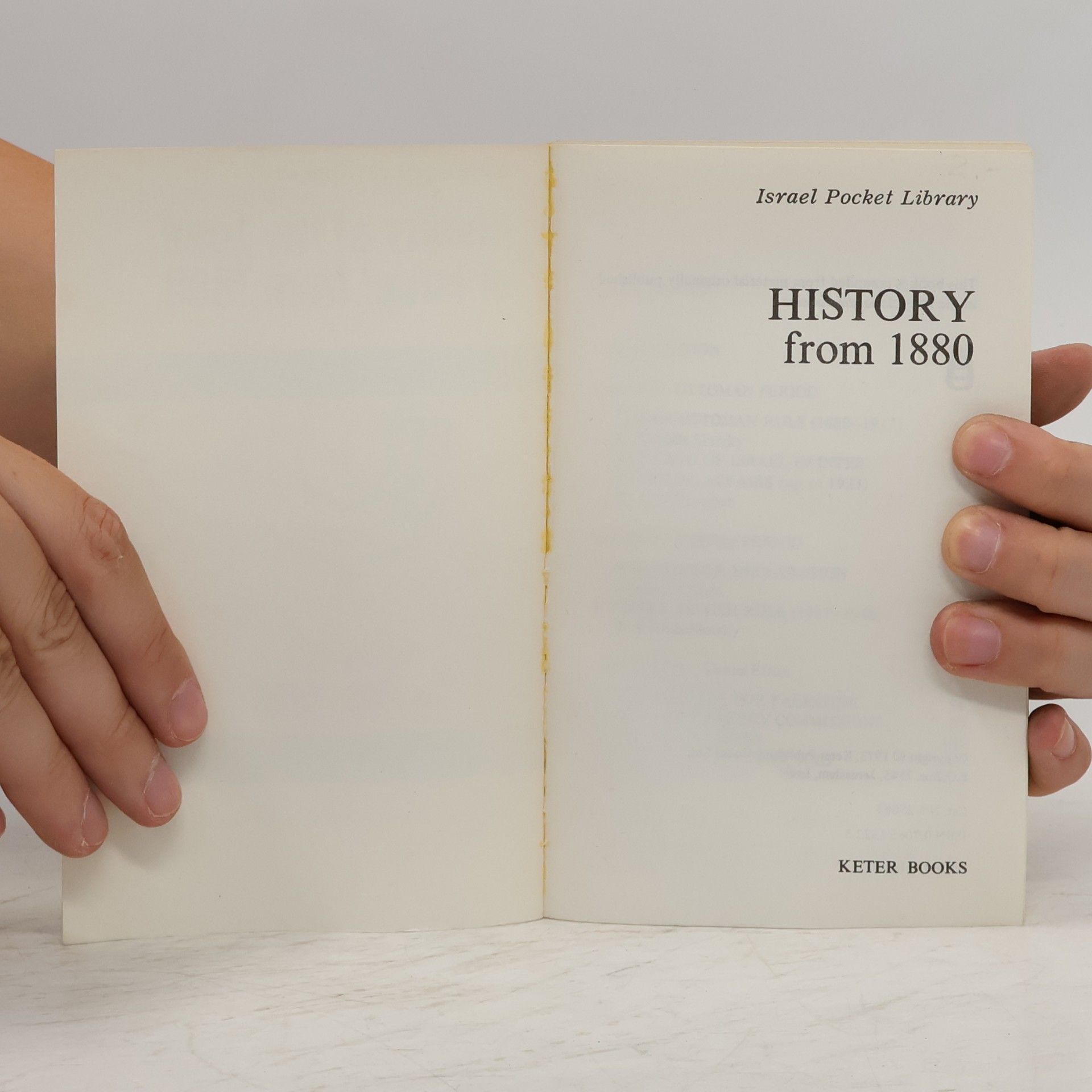 Israel Pocket Library - 3: History From 1880
