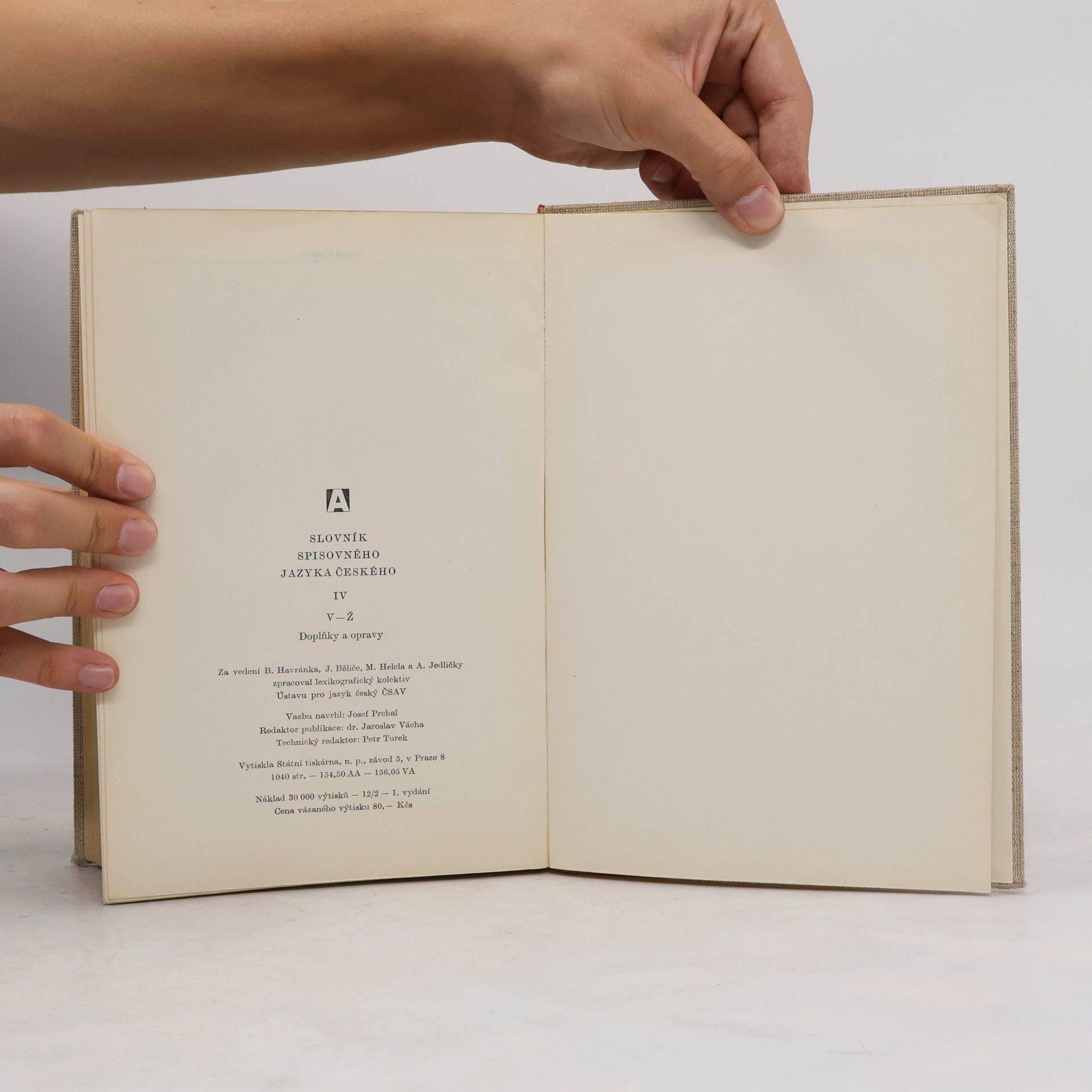 Various authors Slovník spisovného jazyka českého IV. V-Ž