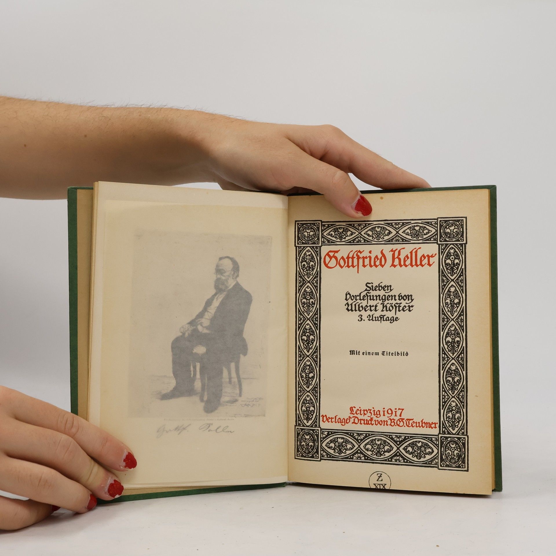 Albert Köster Gottfried Keller Sieben Vorlesungen