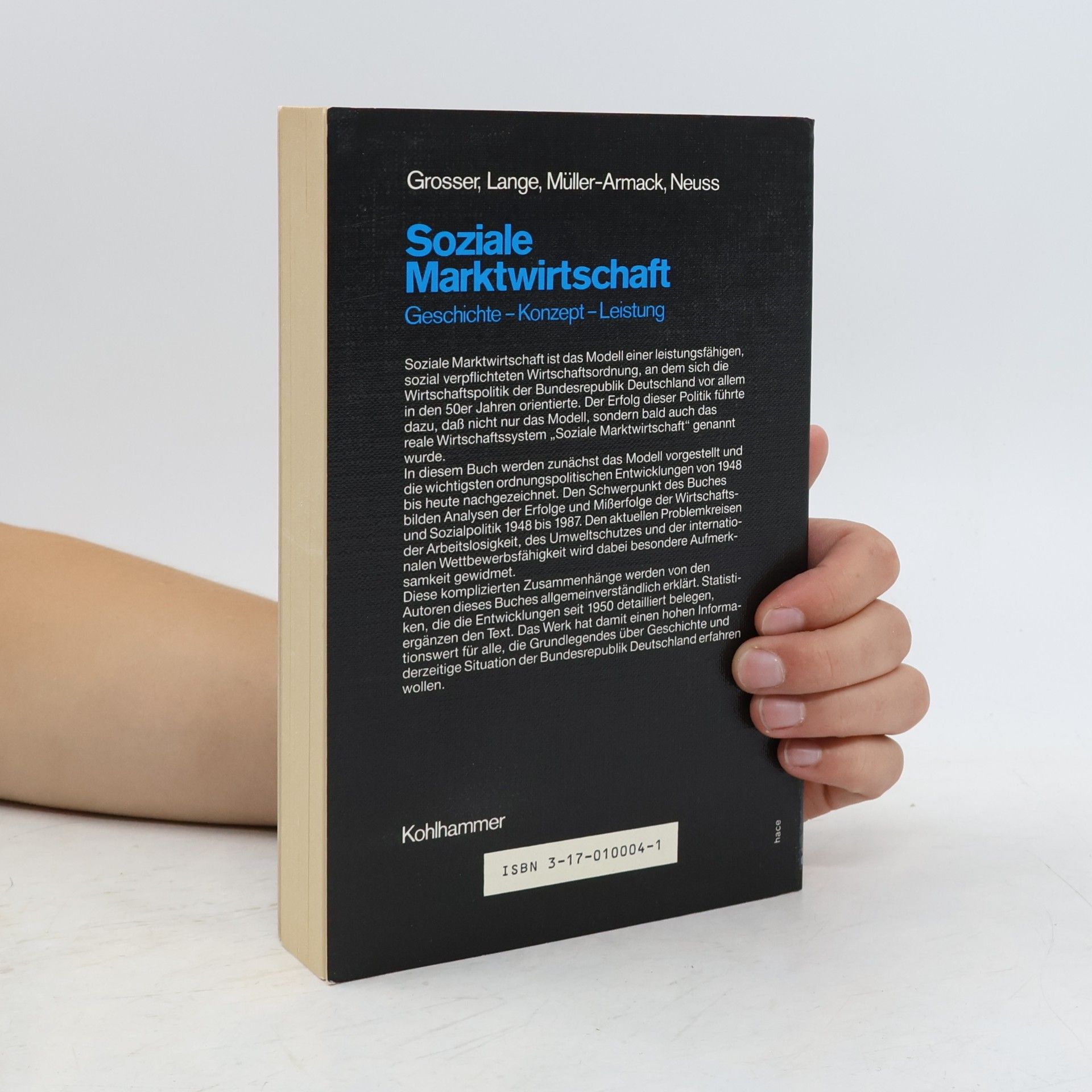 Dieter Grosser Soziale Marktwirtschaft