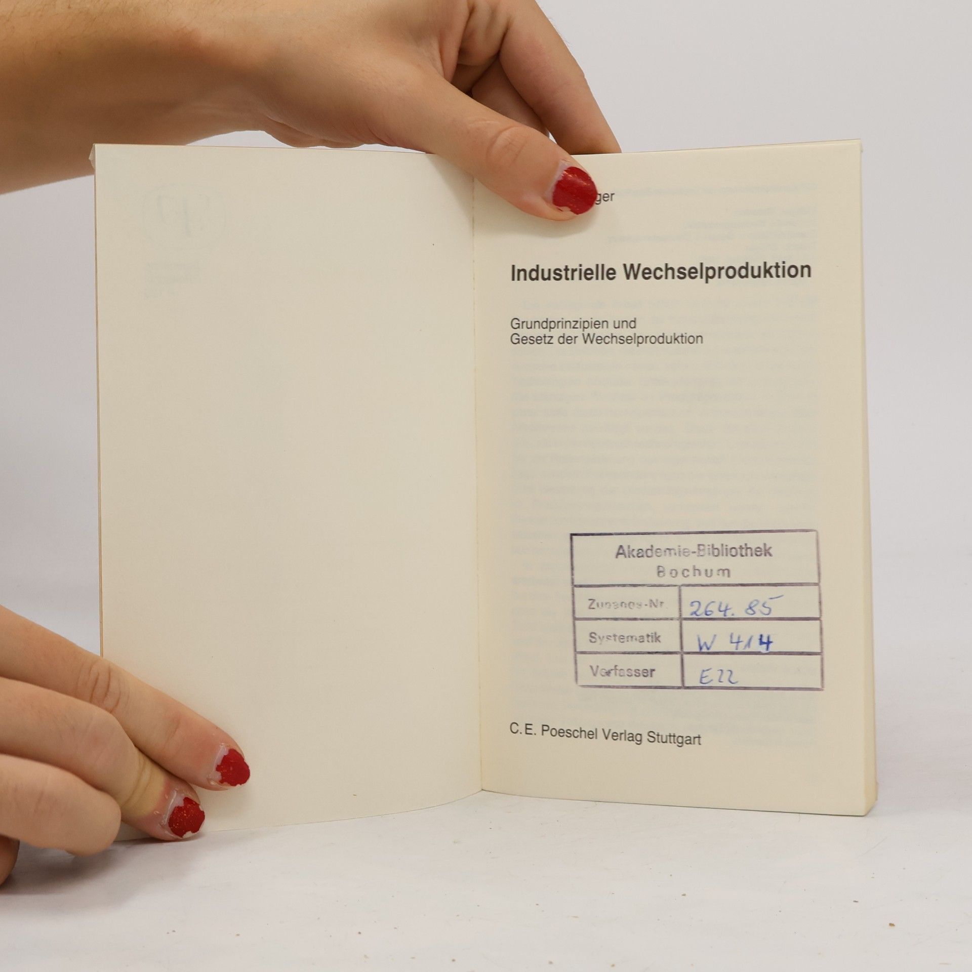 Theodor Ellinger Industrielle Wechselproduktion