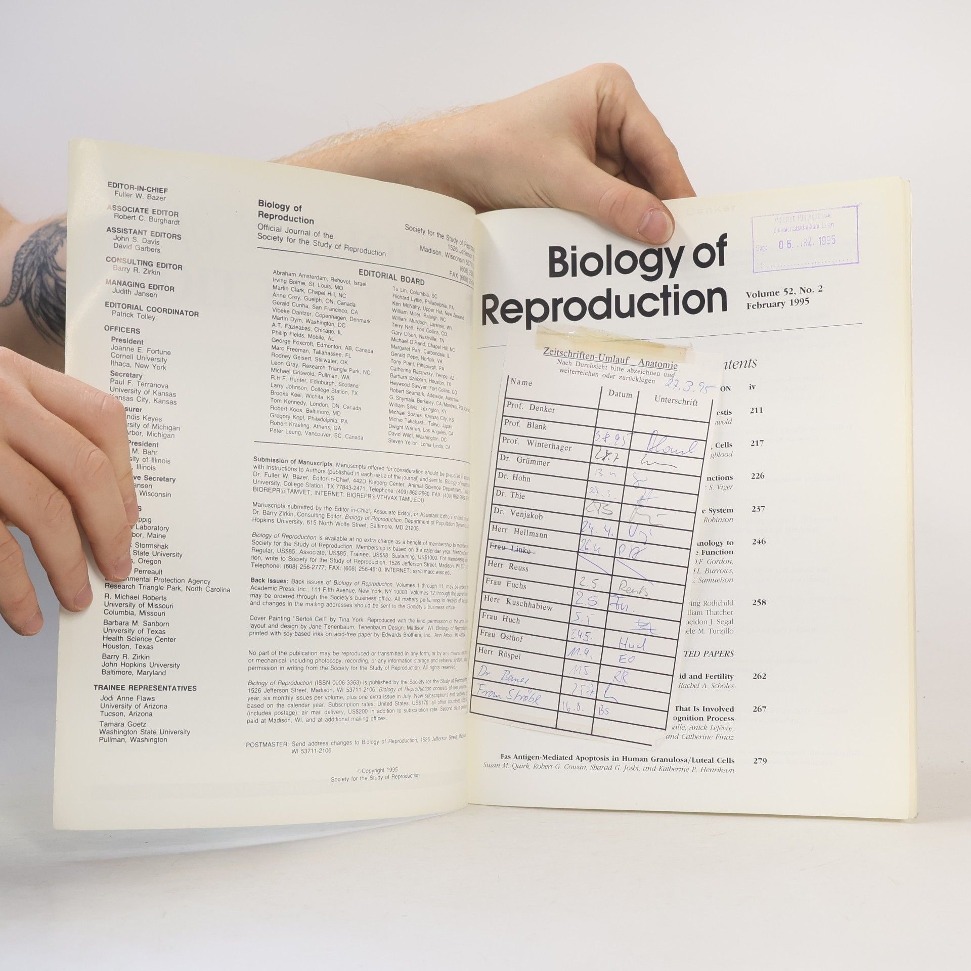 Collectif d'auteurs Biology of Reproduction 1995. Volume 52, Number 2