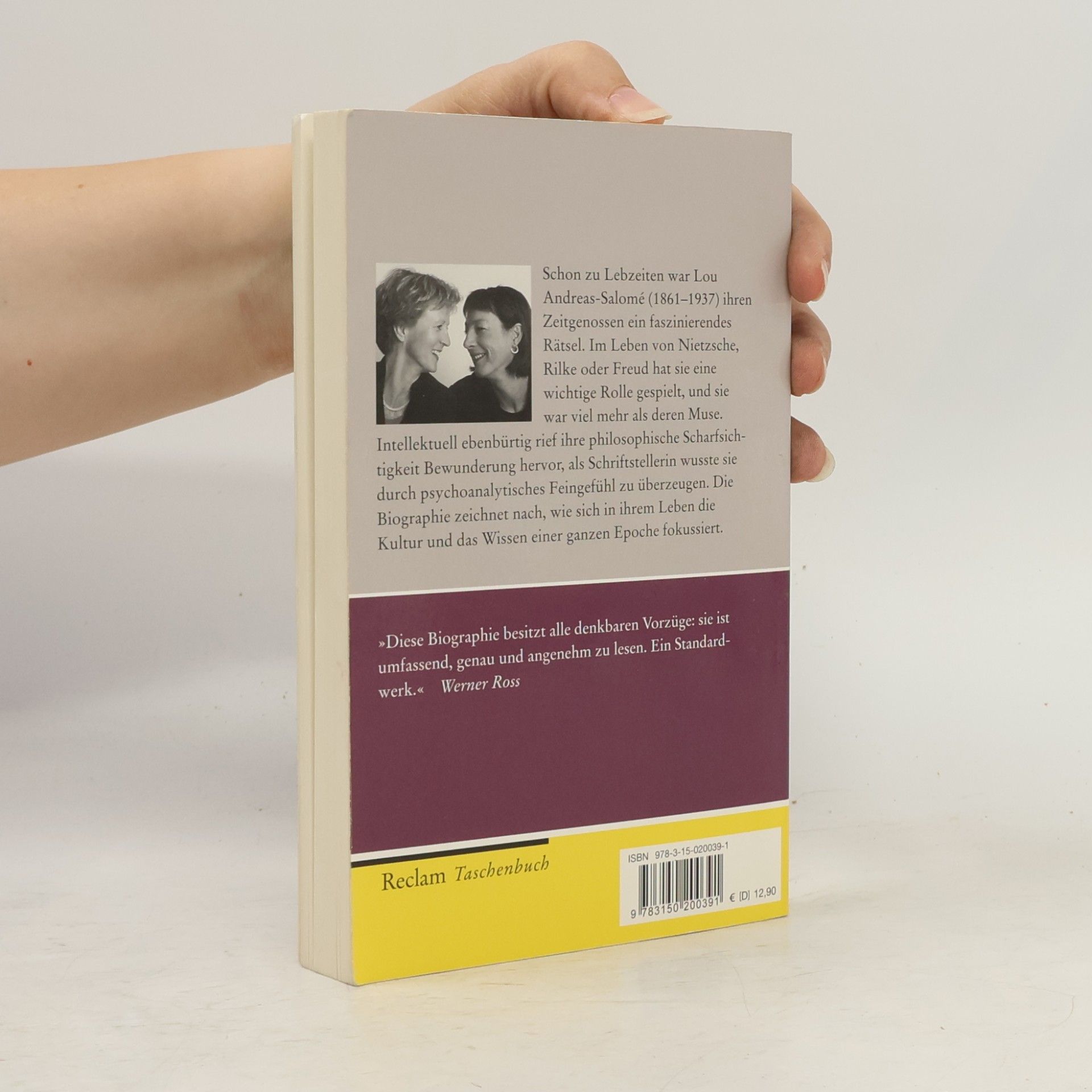 Michaela Wiesner Bangard Reclam Taschenbuch: Lou Andreas-Salomé »... Wie ich dich liebe, Rätselleben« Eine Biographie