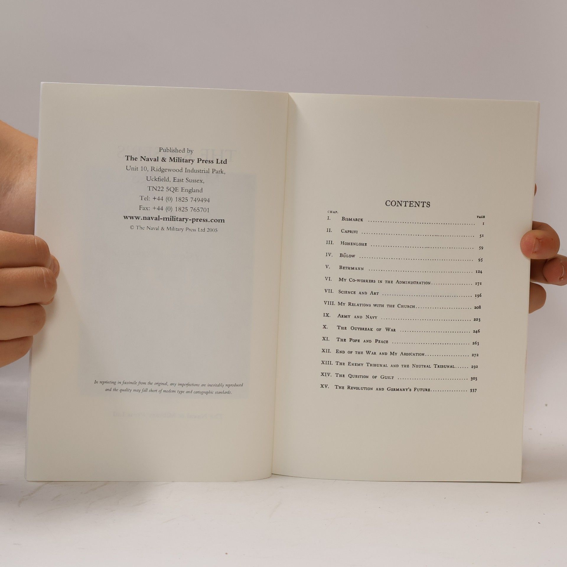 Wilhelm II Kaiser's Memoirs