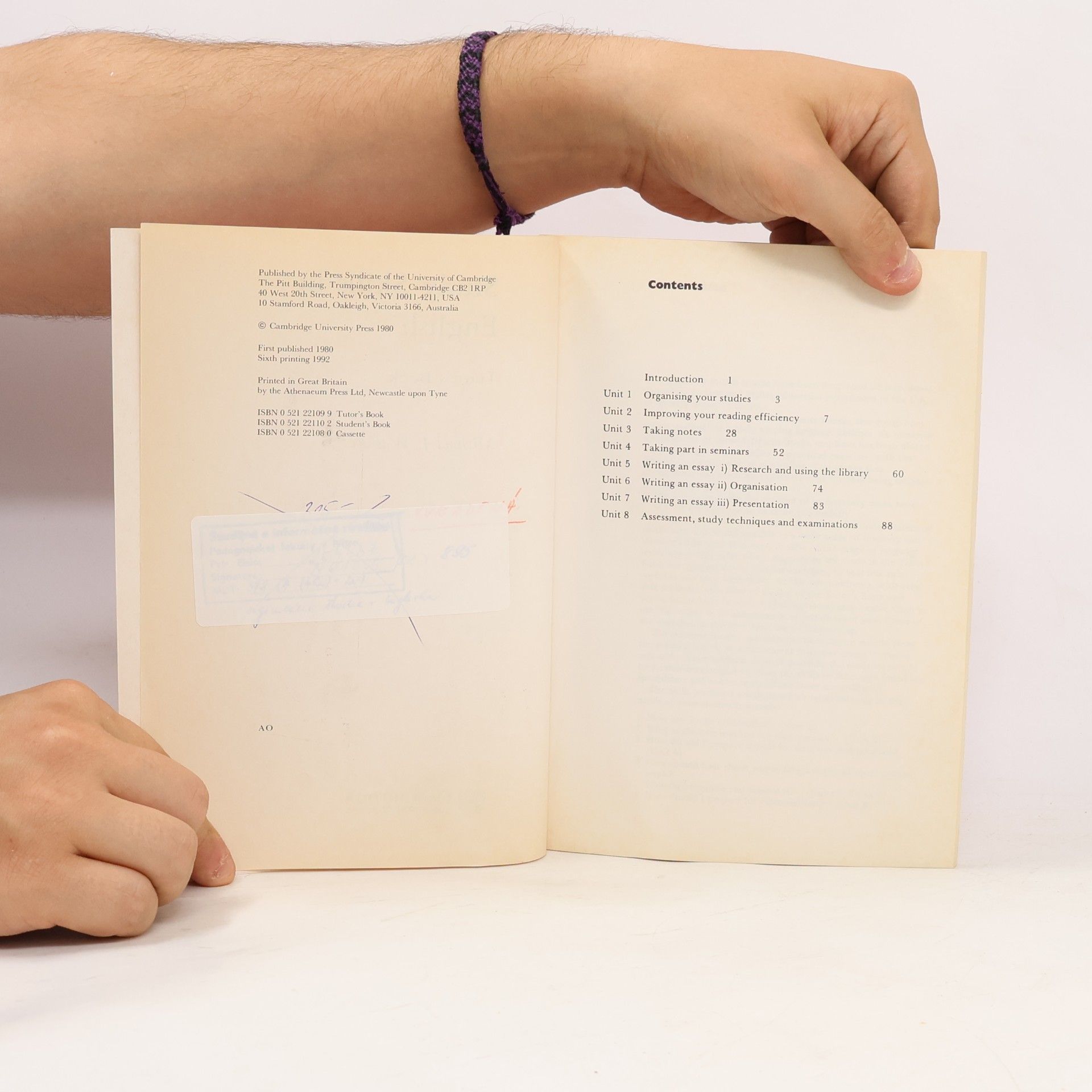 Michael J. Wallace Study Skills in English Tutor's Book