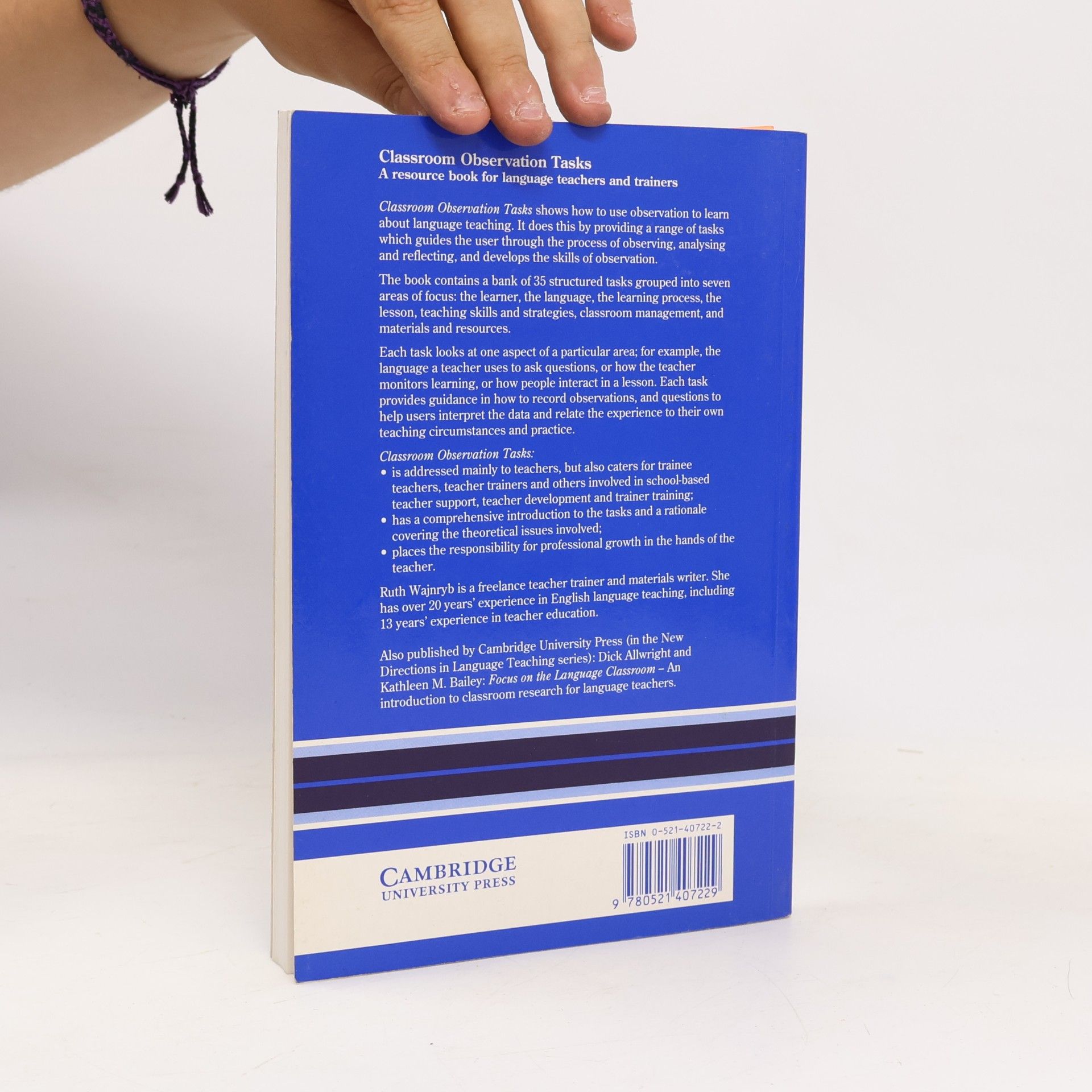 Ruth Wajnryb Classroom Observation Tasks: A Resource Book for Language Teachers and Trainers