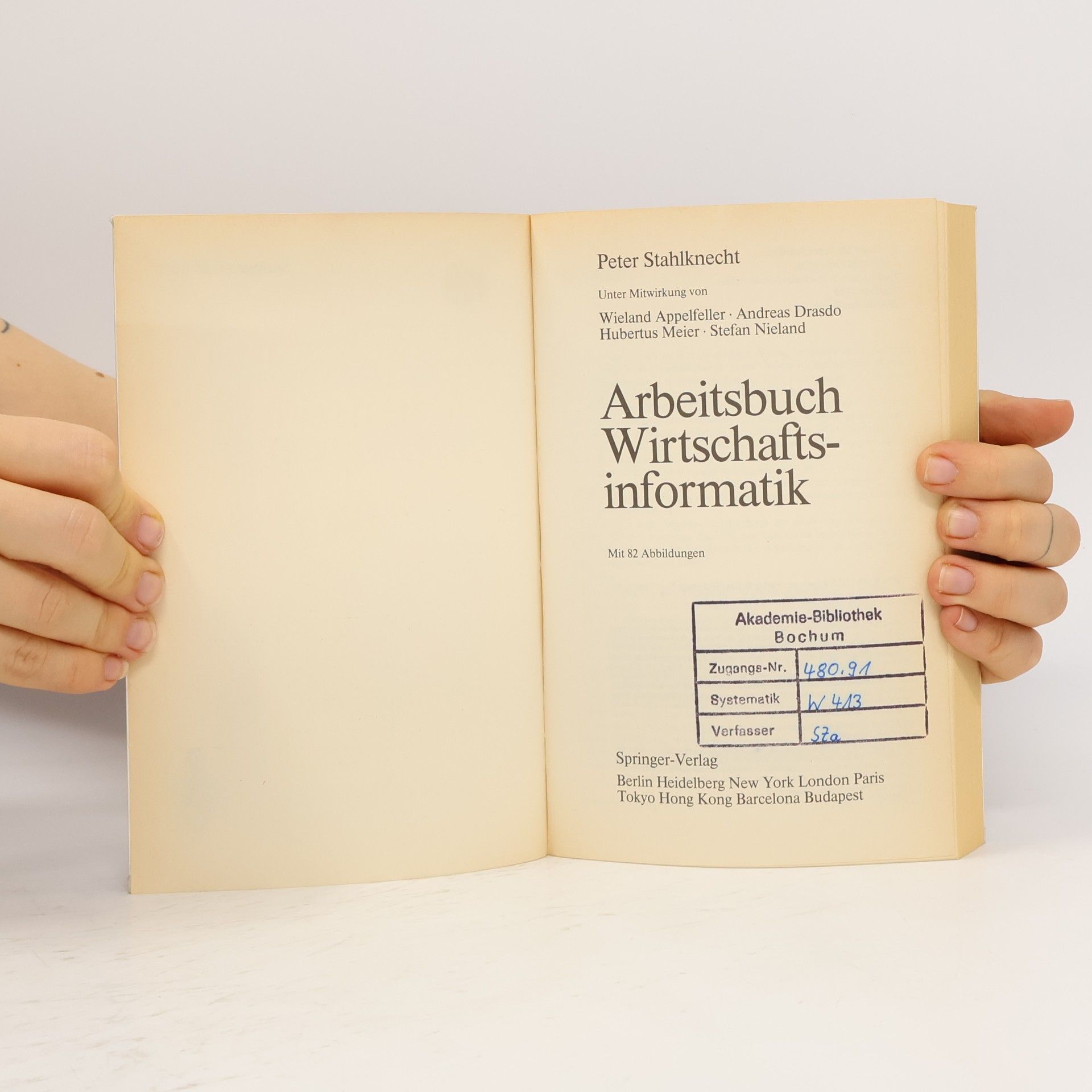 Peter Stahlknecht Arbeitsbuch Wirtschaftsinformatik
