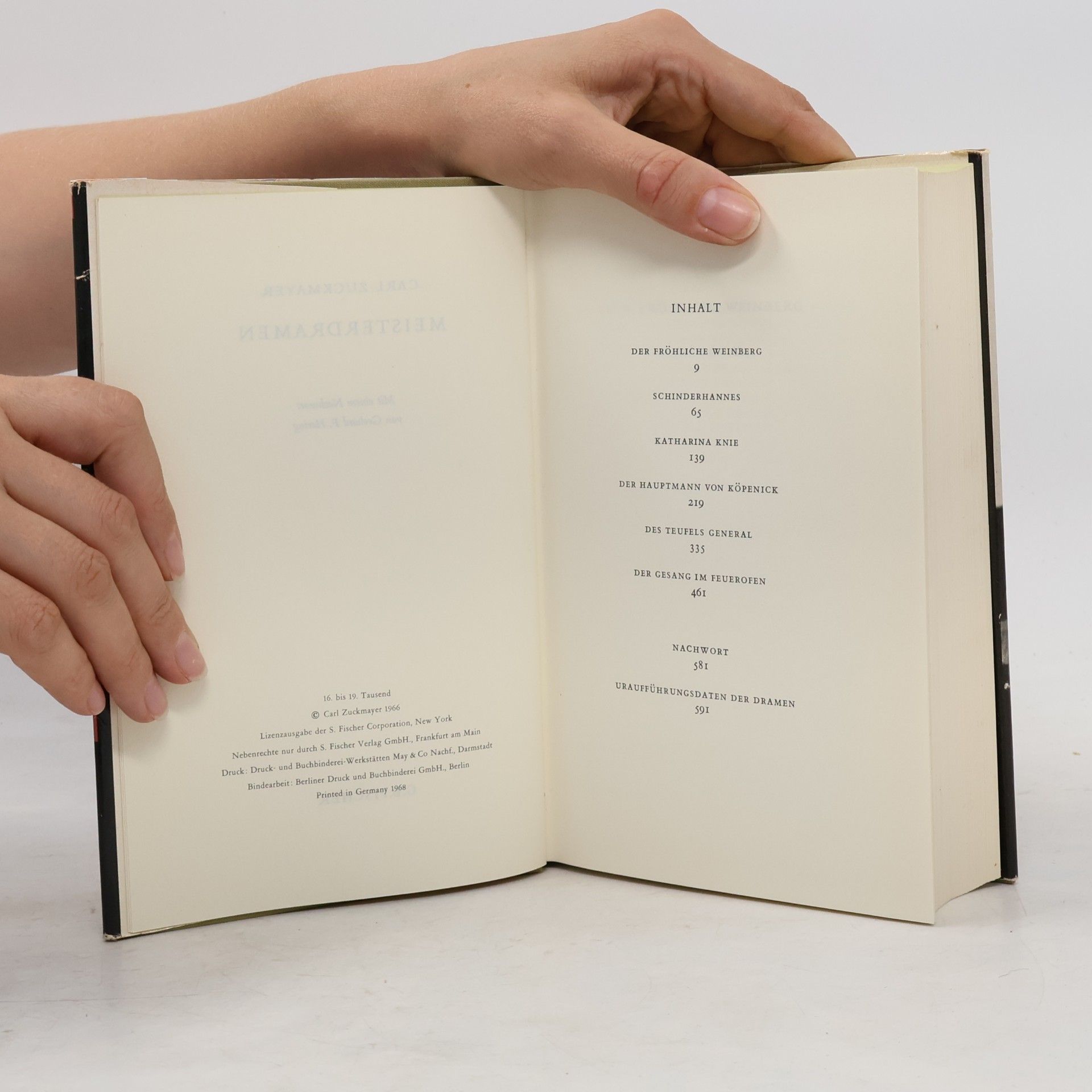Carl Zuckmayer Meisterdramen