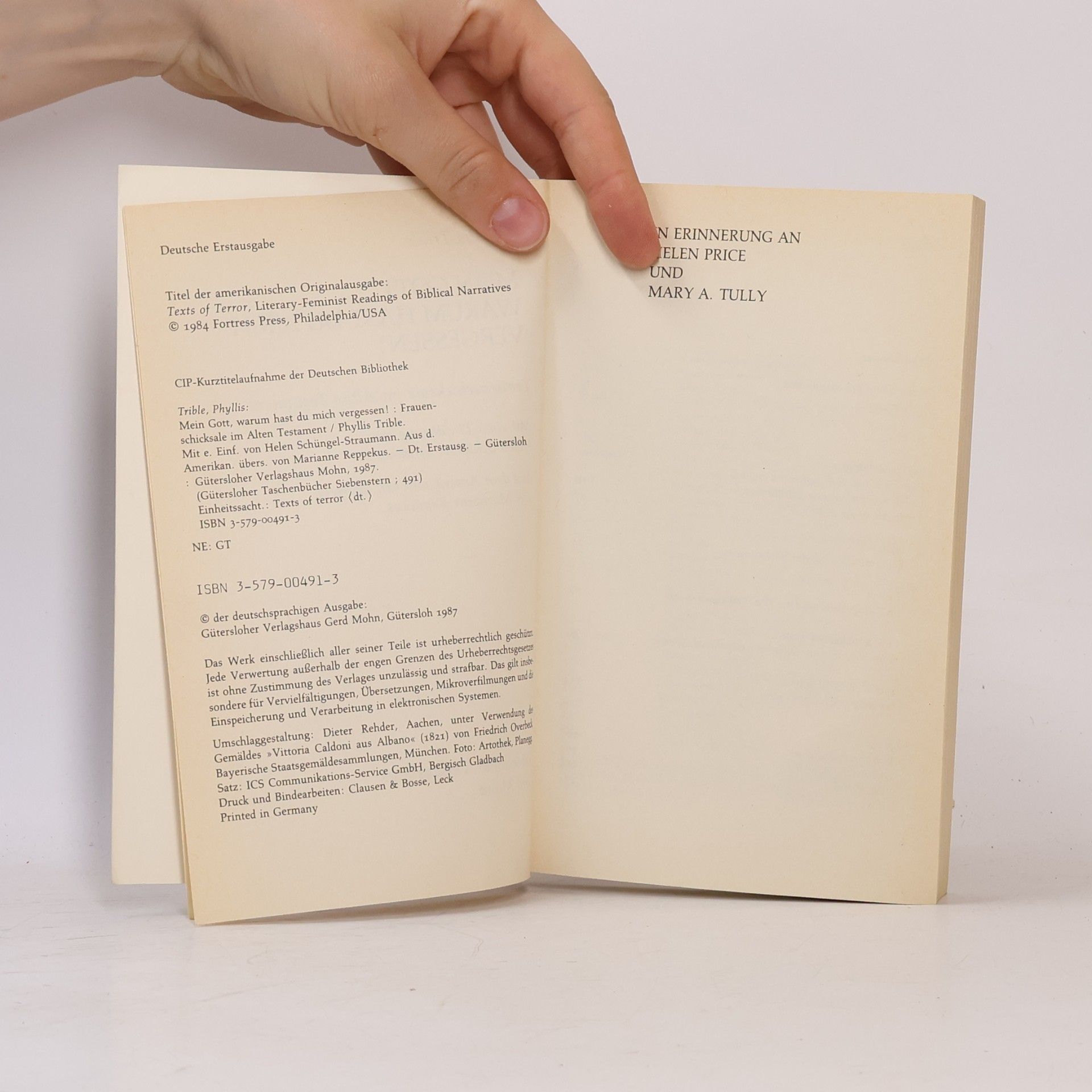 Phyllis Tribble Mein Gott, warum hast du mich vergessen. Frauenschicksale im Alten Testament.