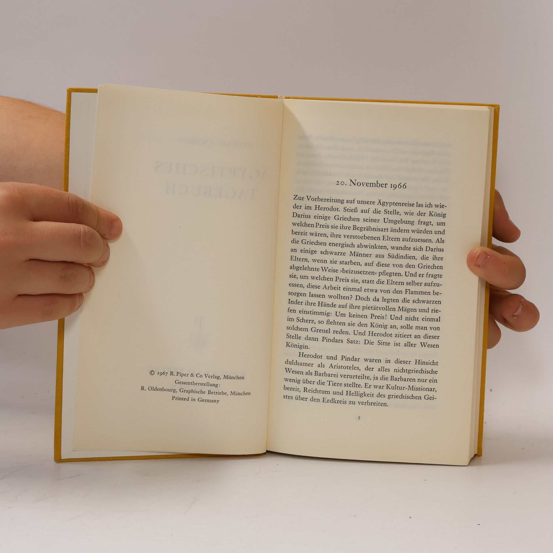 Stefan Andres Ägyptisches Tagebuch