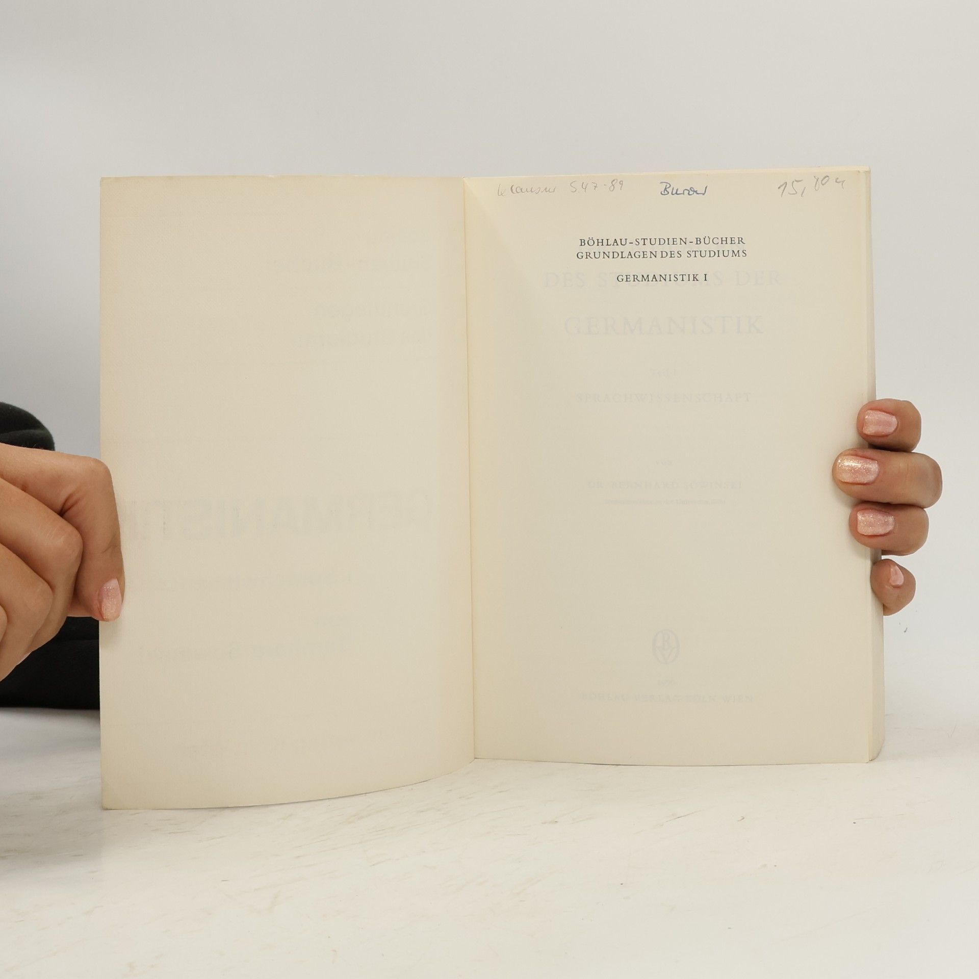 Bernhard Sowinski Grundlagen des Studiums der Germanistik.