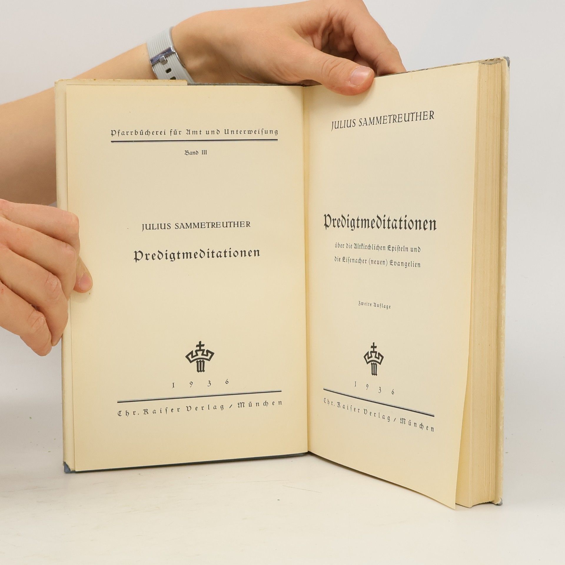 Julius Sammetreuther Predigtmeditationen über die Altkirchlichen Episteln und die Eisenacher (neuen) Evangelien
