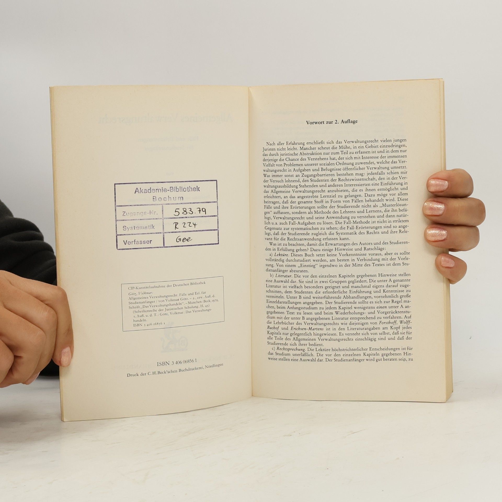 Volkmar Götz JuS-Schriftenreihe - 43: Allgemeines Verwaltungsrecht - 2. Auflage