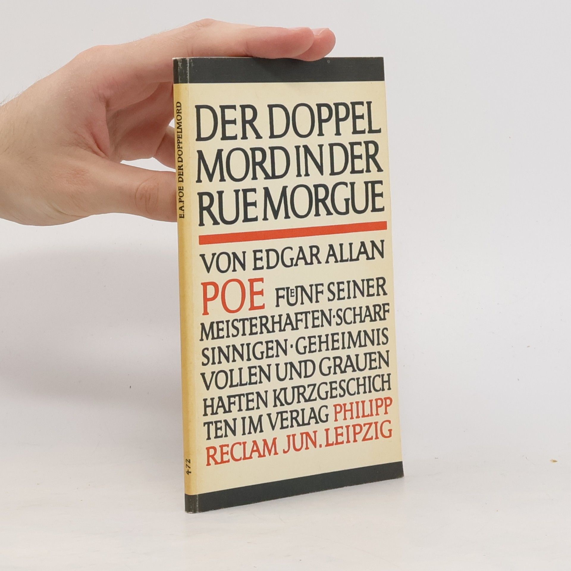Edgar Allan Poe Der Doppelmord in der Rue Morgue