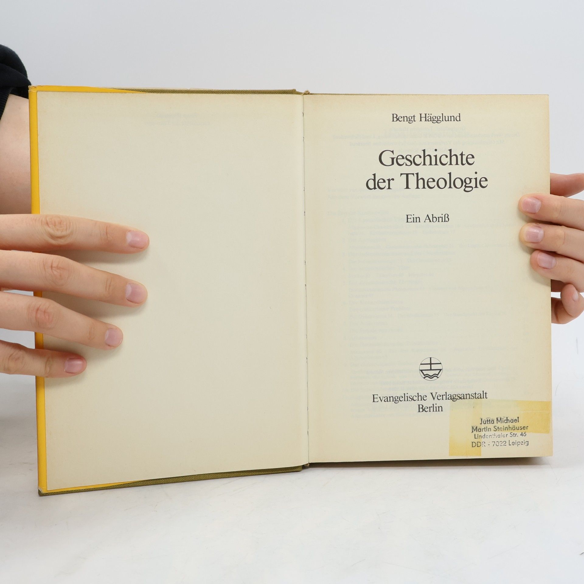 Bengt Hägglund Geschichte der Theologie