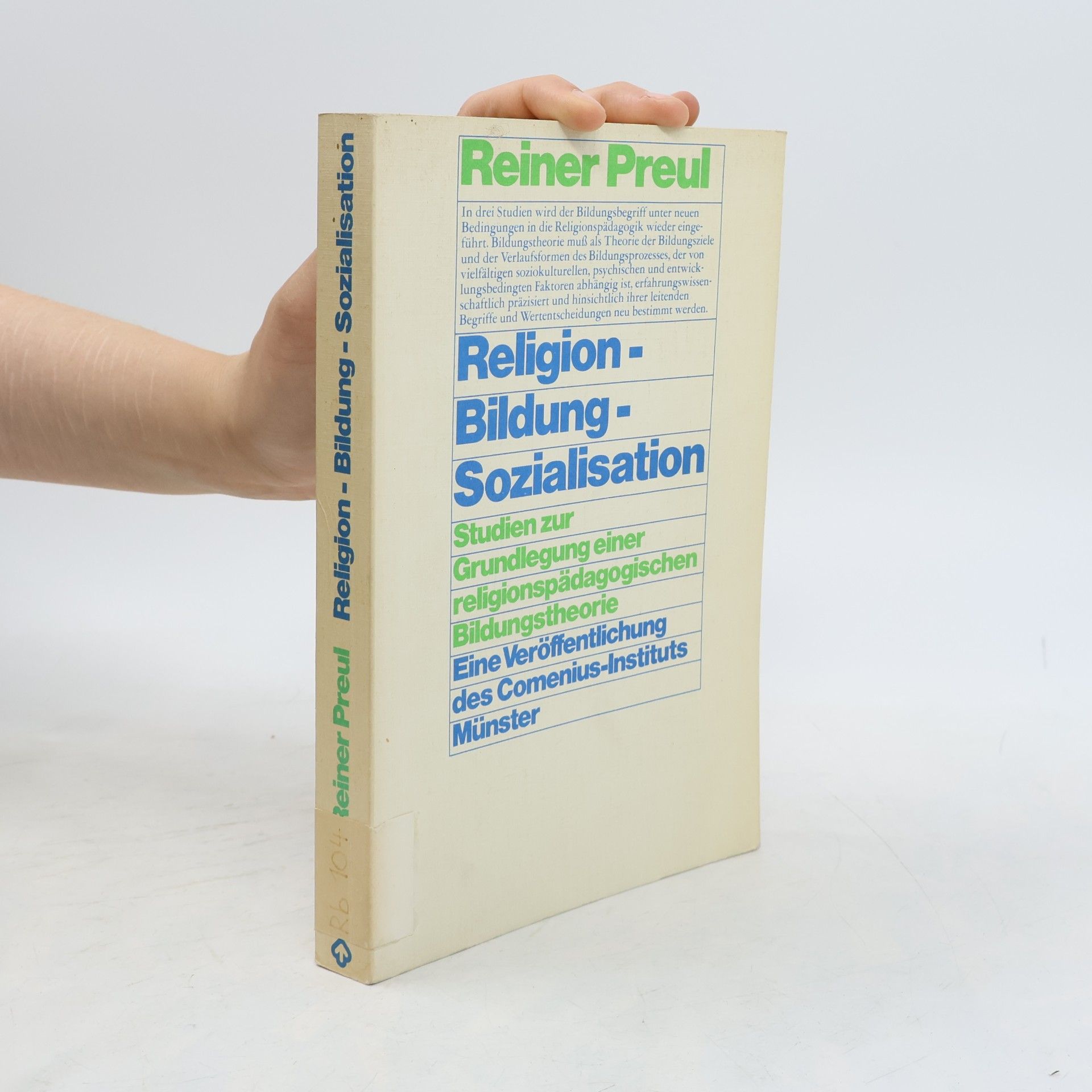 Reiner Preul Religion, Bildung, Sozialisation