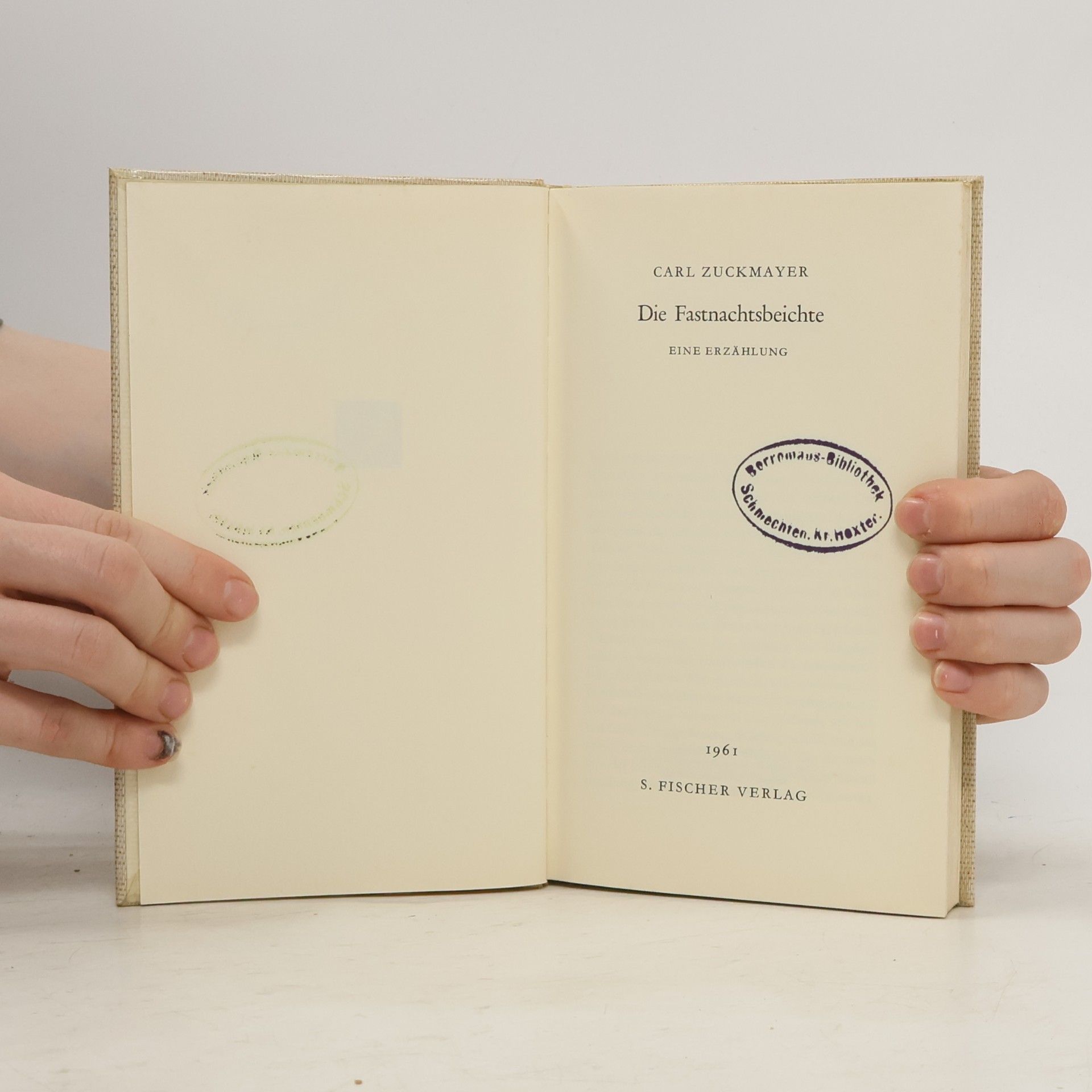 Carl Zuckmayer Die Fastnachtsbeichte