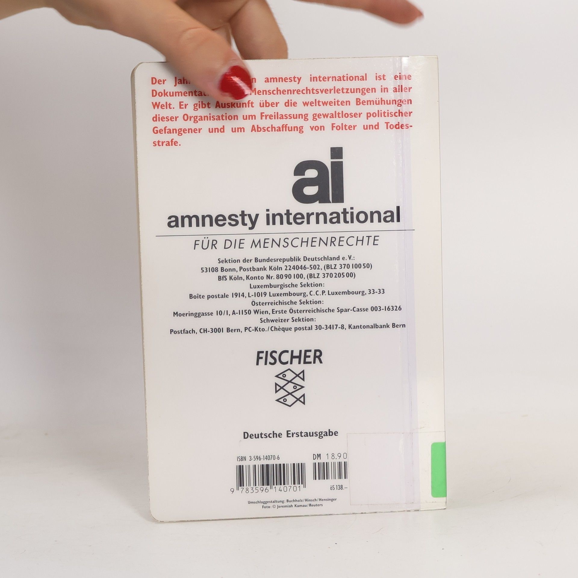 Jahresbericht von Amnesty Inernational: 1998 (Fischer Taschenbücher)
