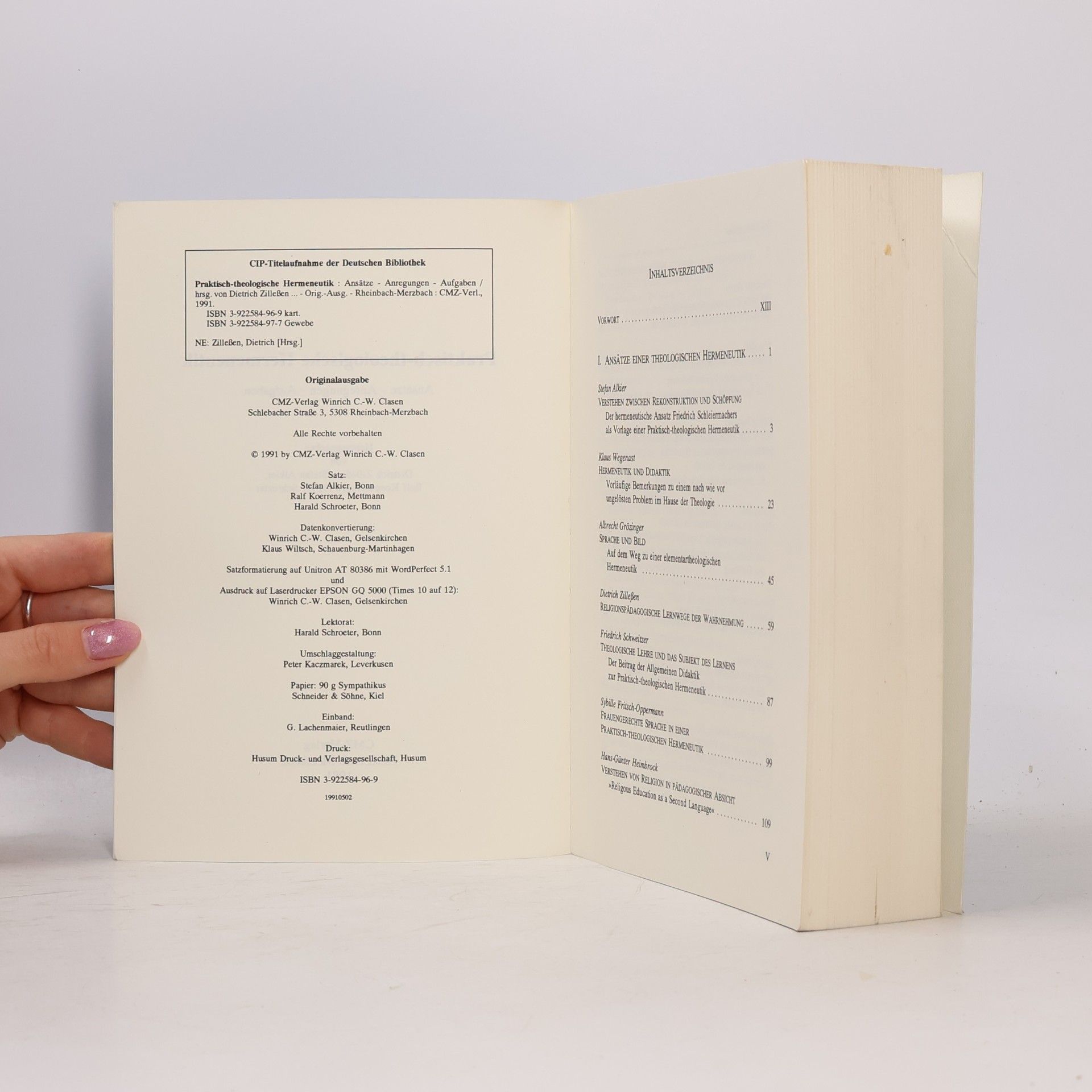Dietrich Zilleßen Praktisch-theologische Hermeneutik. Ansätze - Anregungen - Aufgaben