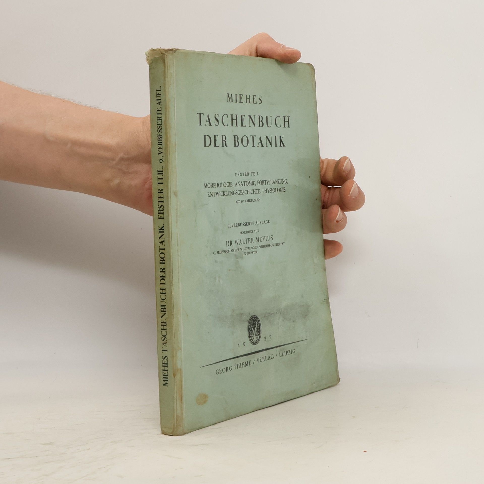 Hugo Miehe Taschenbuch der Botanik. Erster Teil