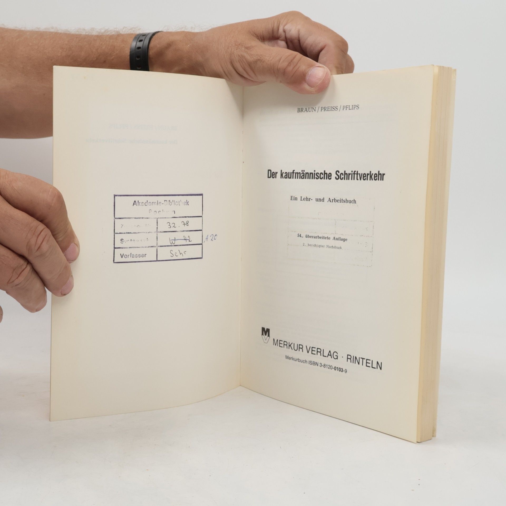 Herbert Braun Der kaufmännische Schriftverkehr