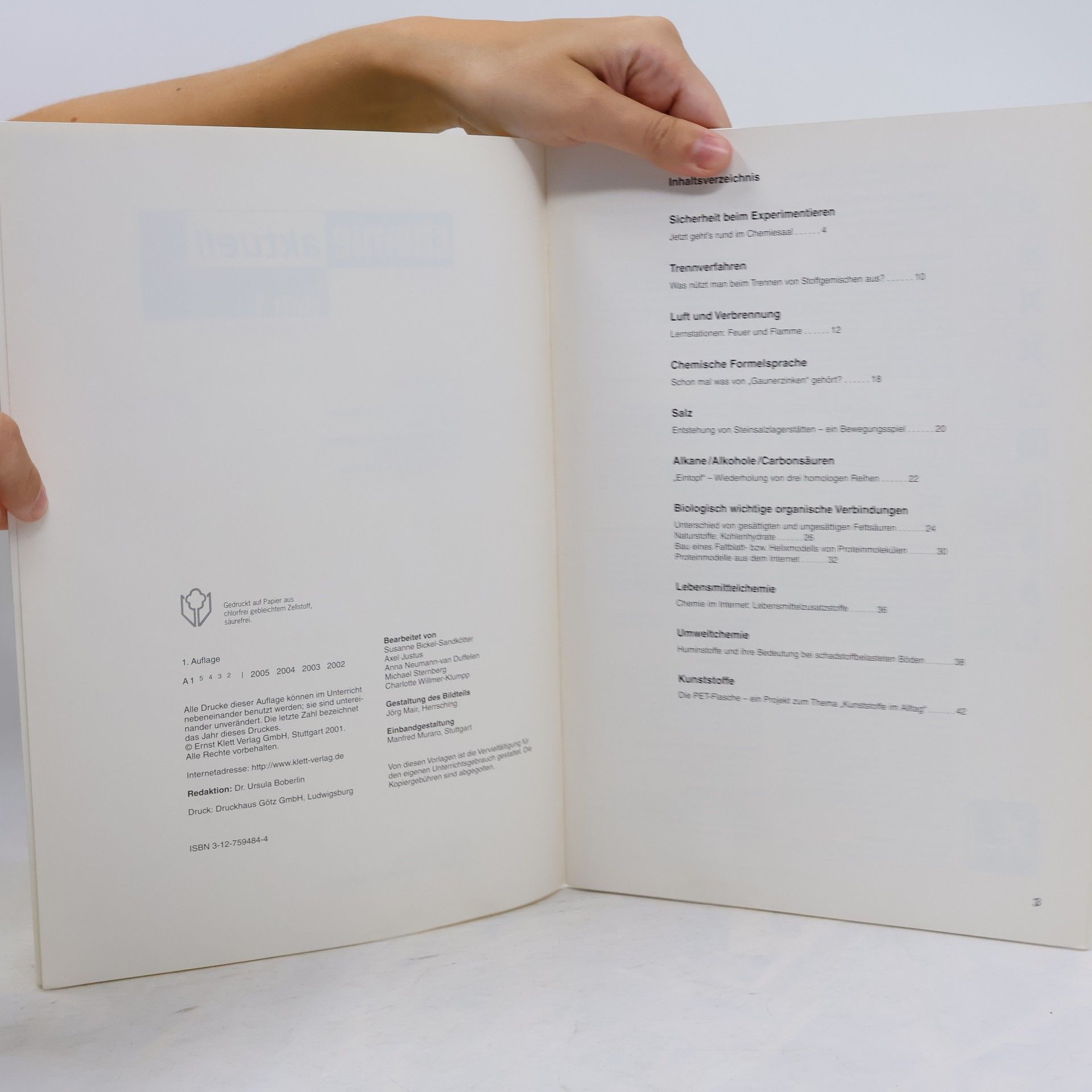 Chemie aktuell. Kopiervorlagen und Materialien für die Klassen 5 bis 13: Chemie aktuell. 5. bis 13. Klasse. Heft 1 - Kopiervorlagen und Materialien