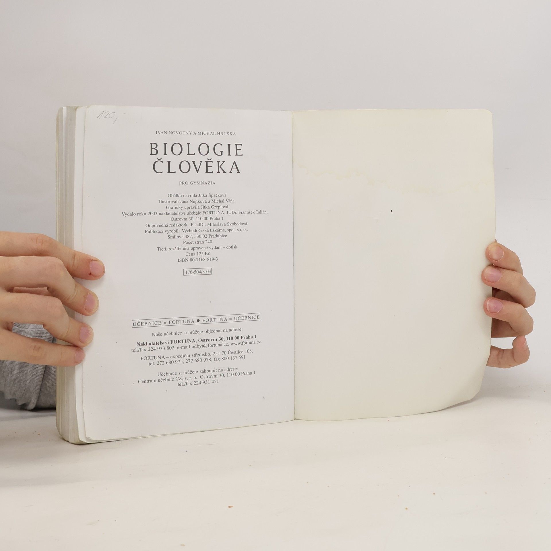 Jan Morav Biologie člověka : pro gymnázia