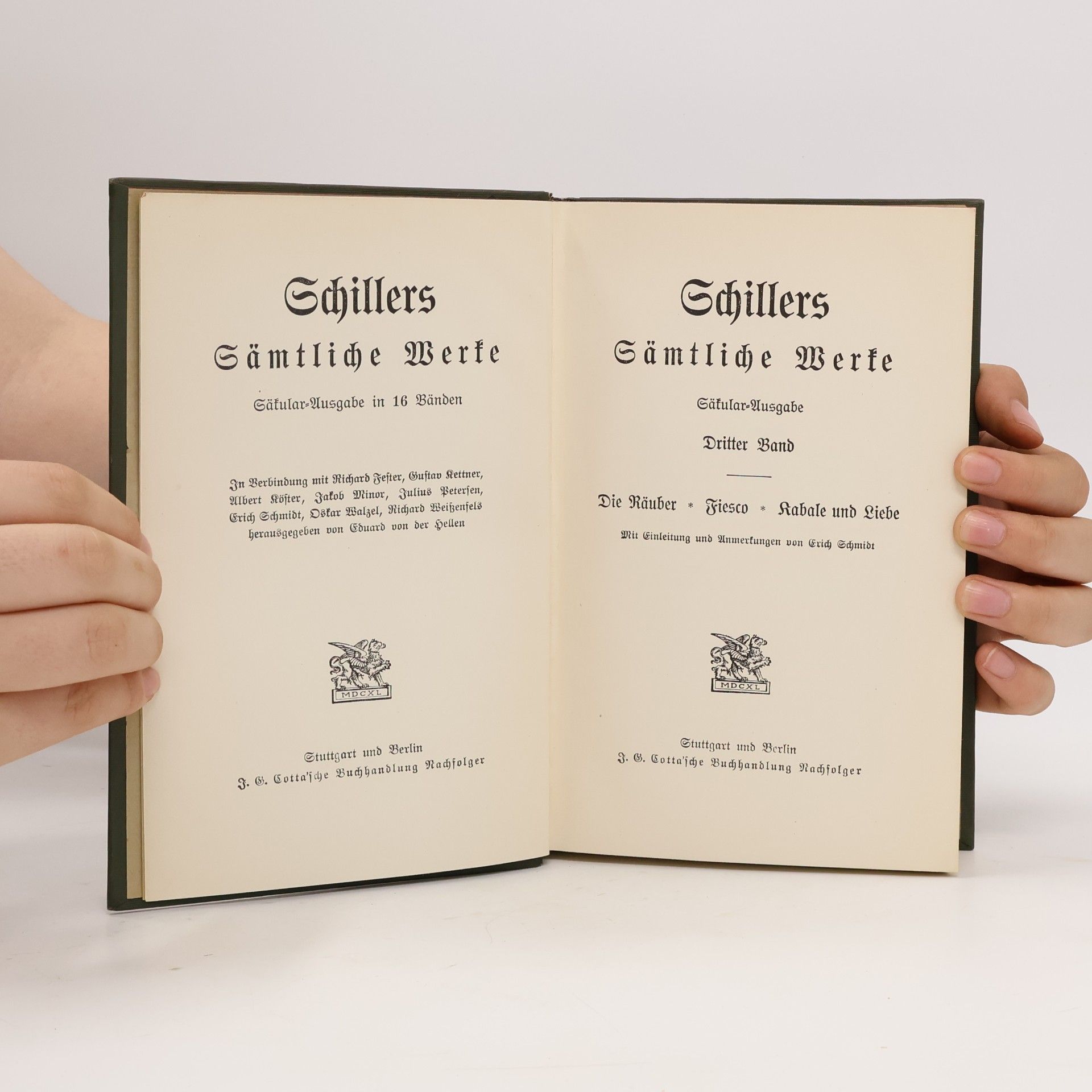 Friedrich Schiller Schillers Sämtliche Werke 3