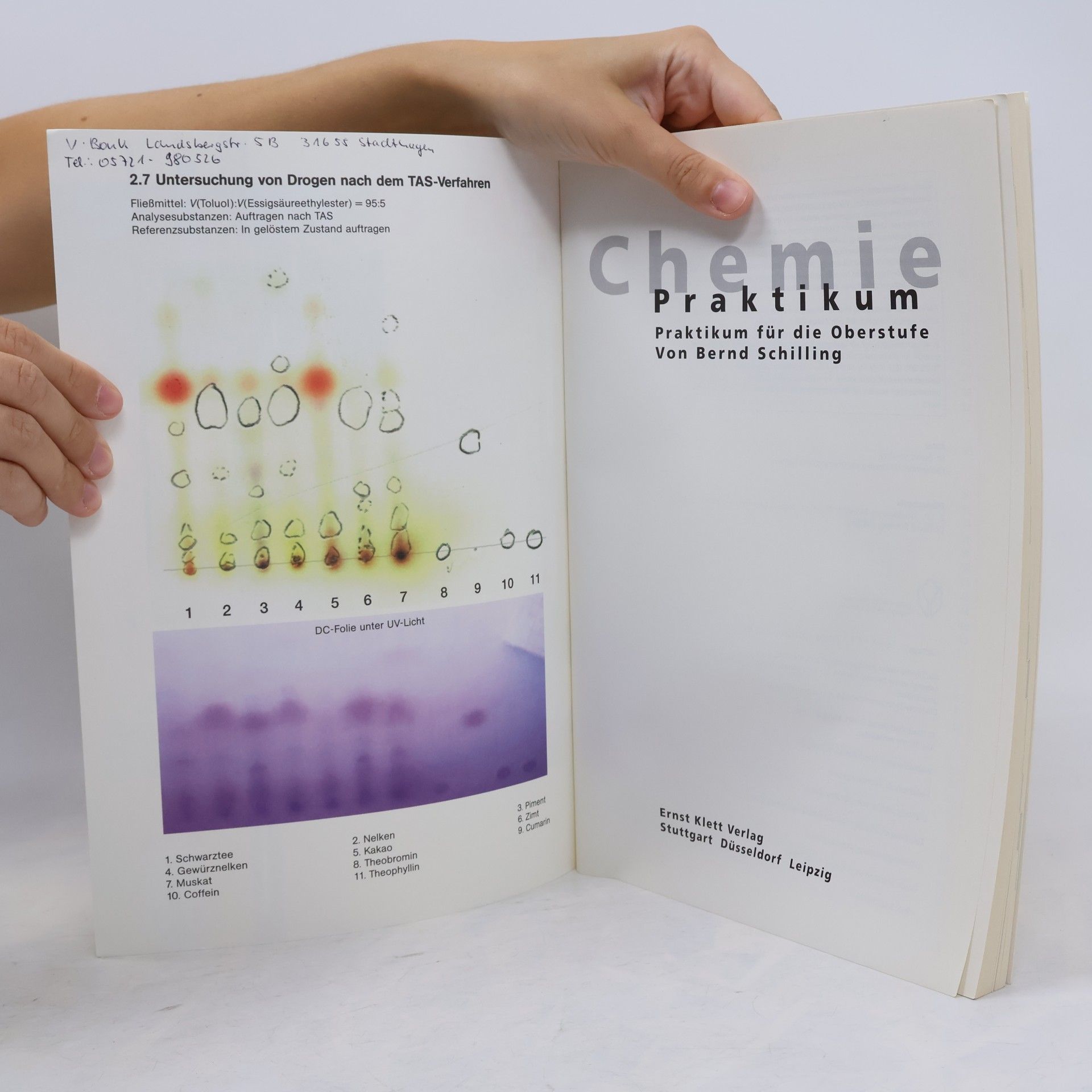 Bernd Schilling Chemie Praktikum