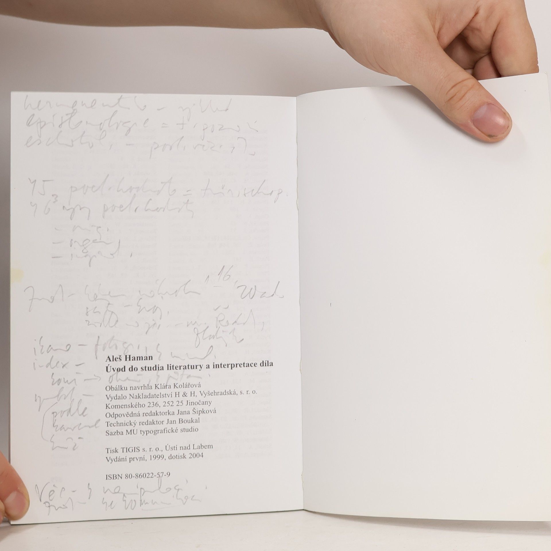 Aleš Haman Úvod do studia literatury a interpretace díla